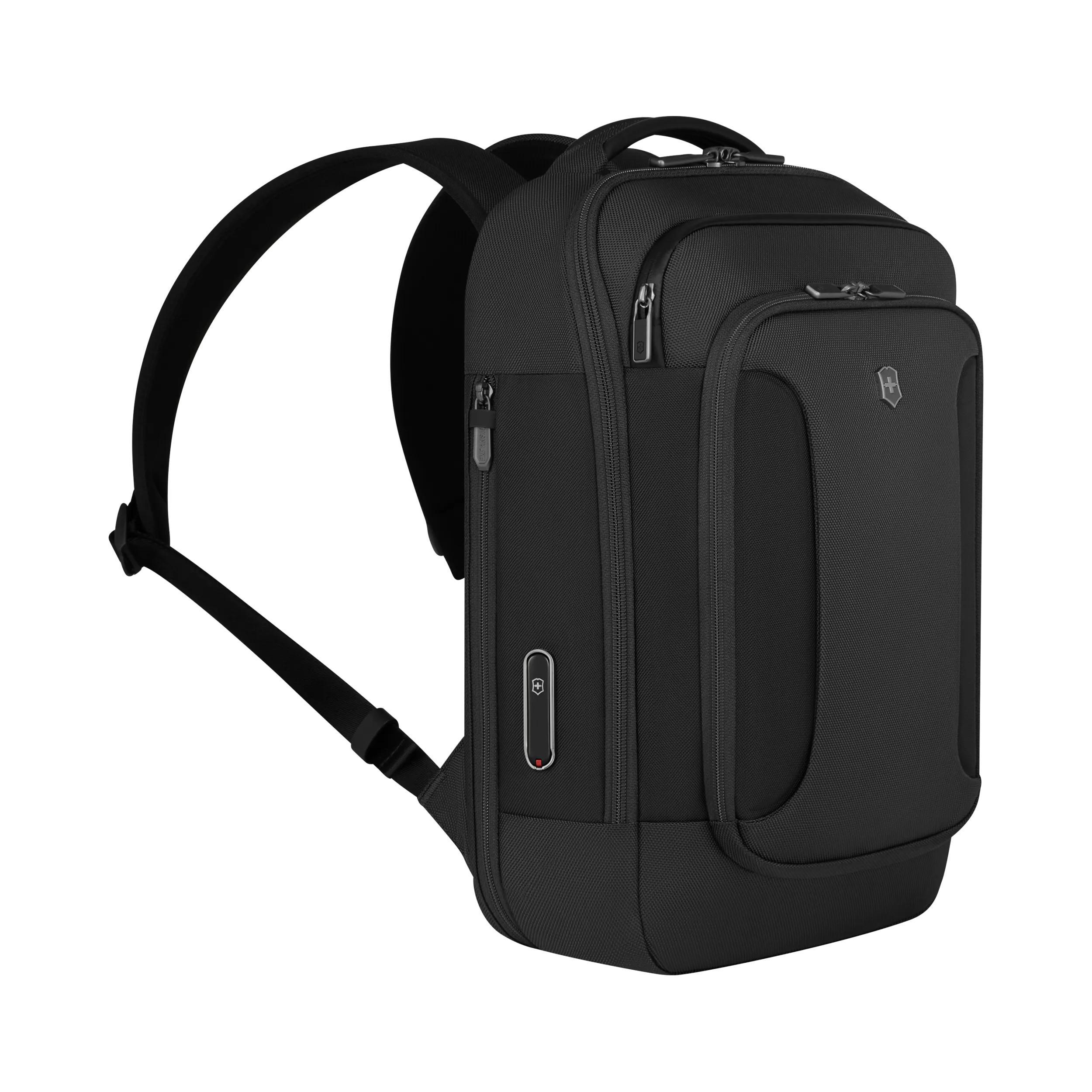 Victorinox Werks Traveler 7.0 Compact Backpack in Black — angle view 2