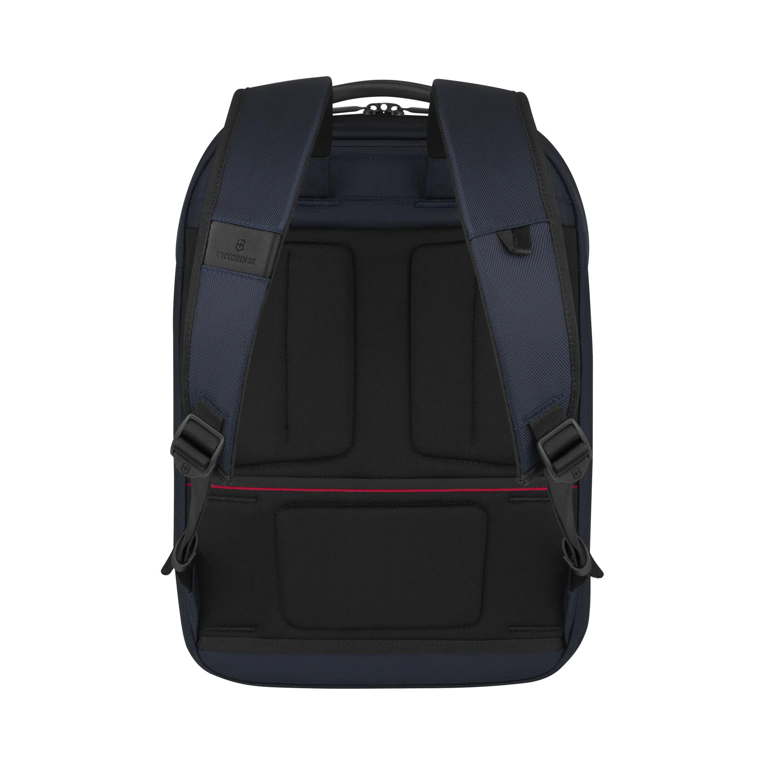 Victorinox Werks Traveler 7.0 Compact Backpack in Navy Blue — back view