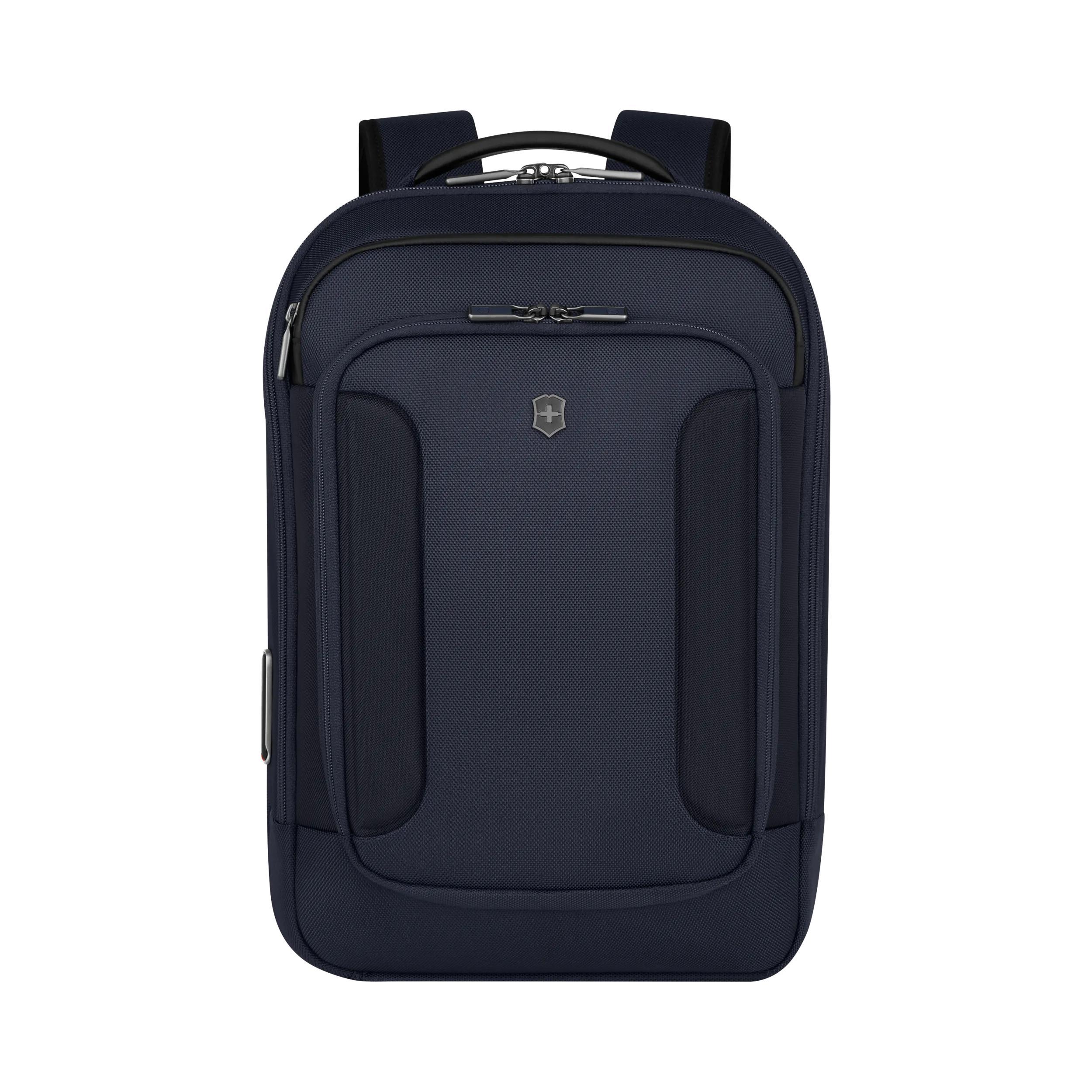 Victorinox Werks Traveler 7.0 Compact Backpack in Navy Blue — front view
