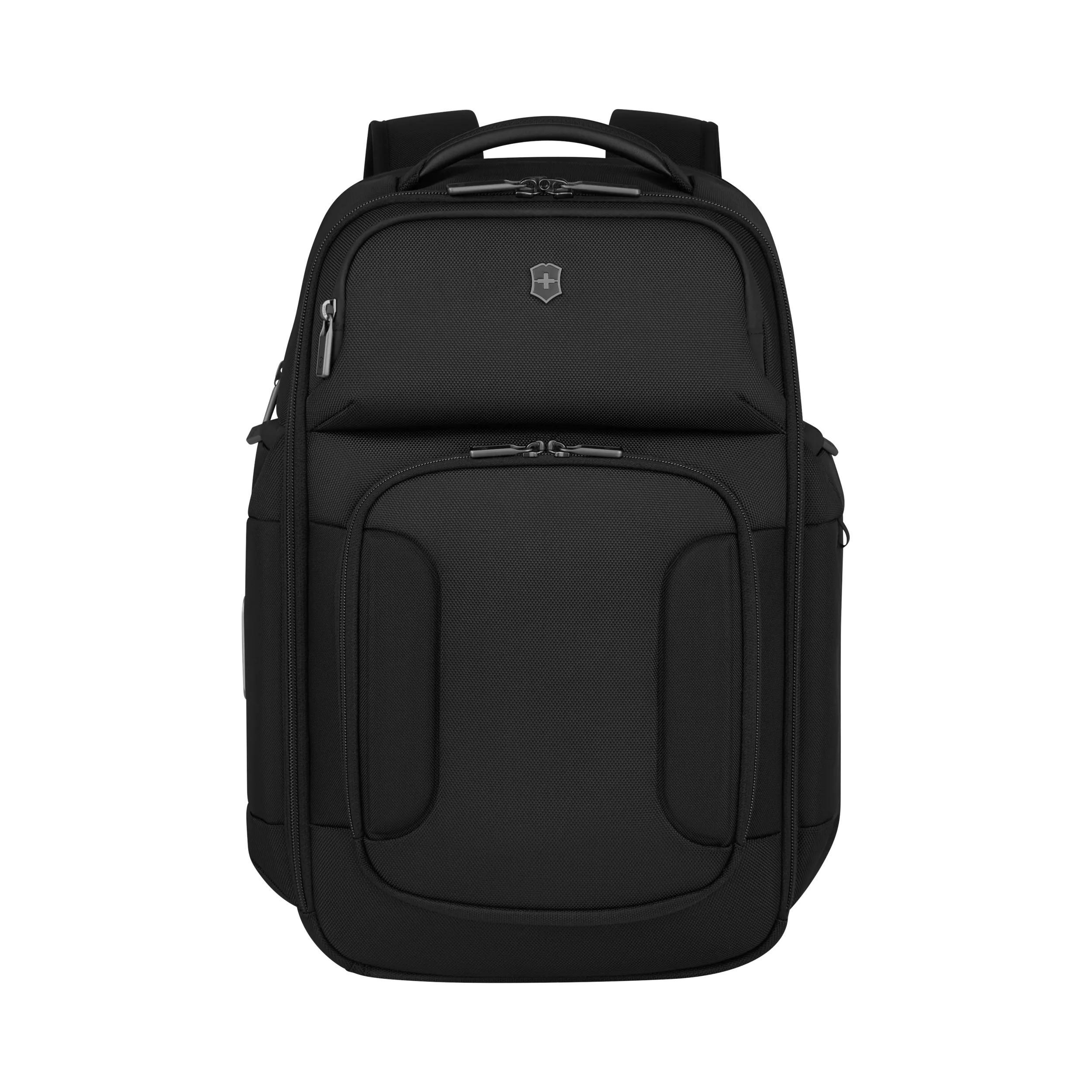 Victorinox Werks Traveler 7.0 Deluxe Backpack in Black — front view