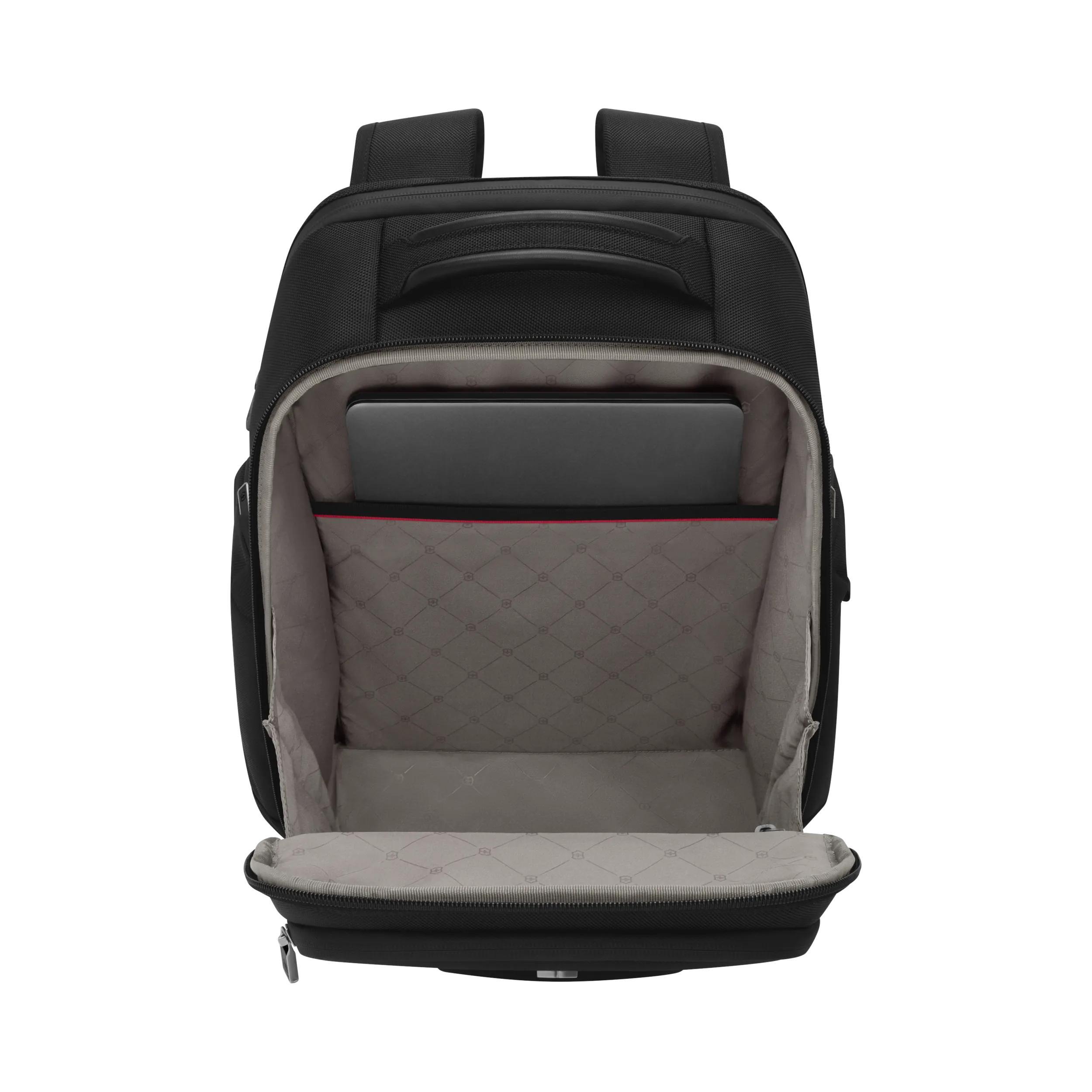 Victorinox Werks Traveler 7.0 Deluxe Backpack in Black — interior view 2