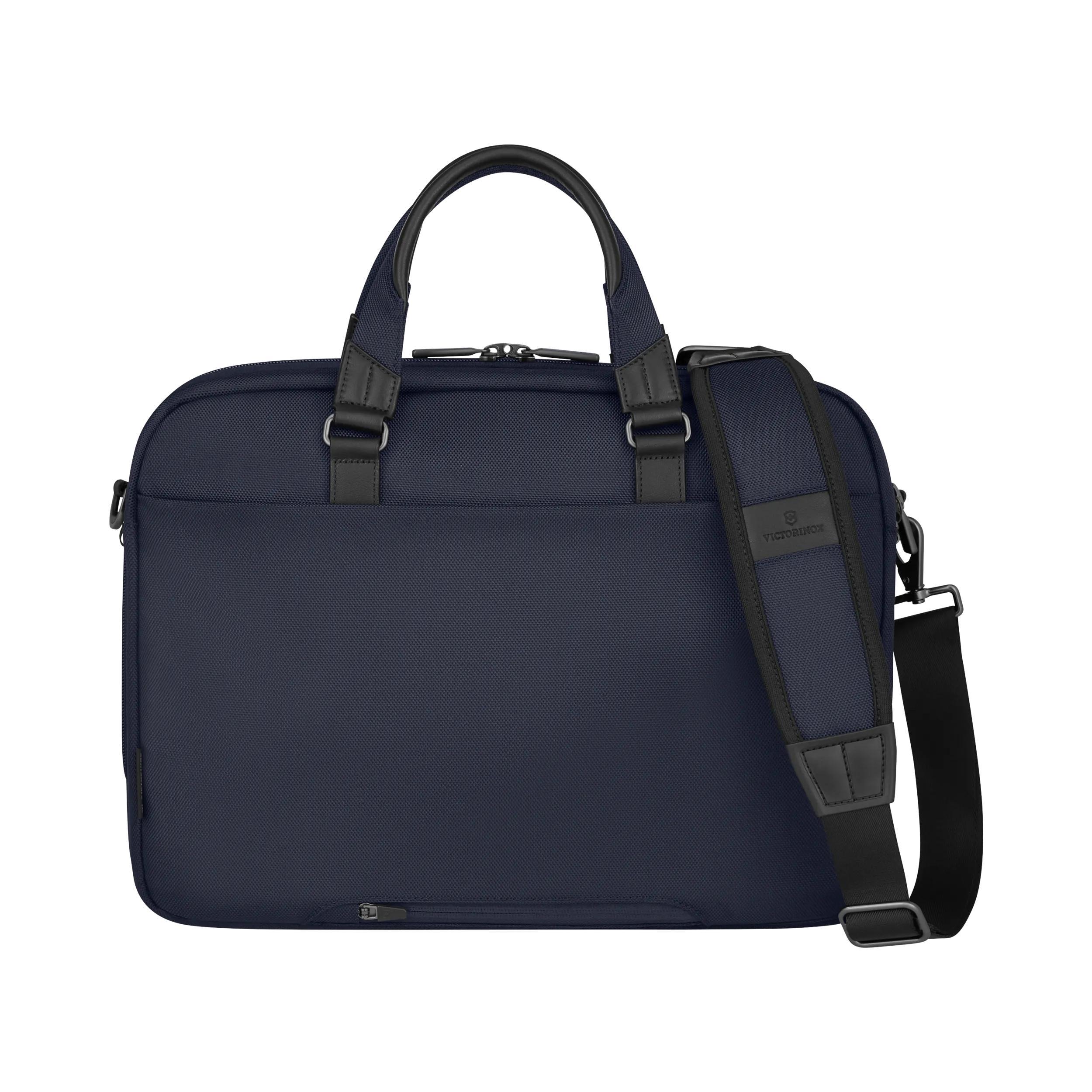 Victorinox Werks Traveler 7.0 Deluxe Briefcase in Navy Blue — back view