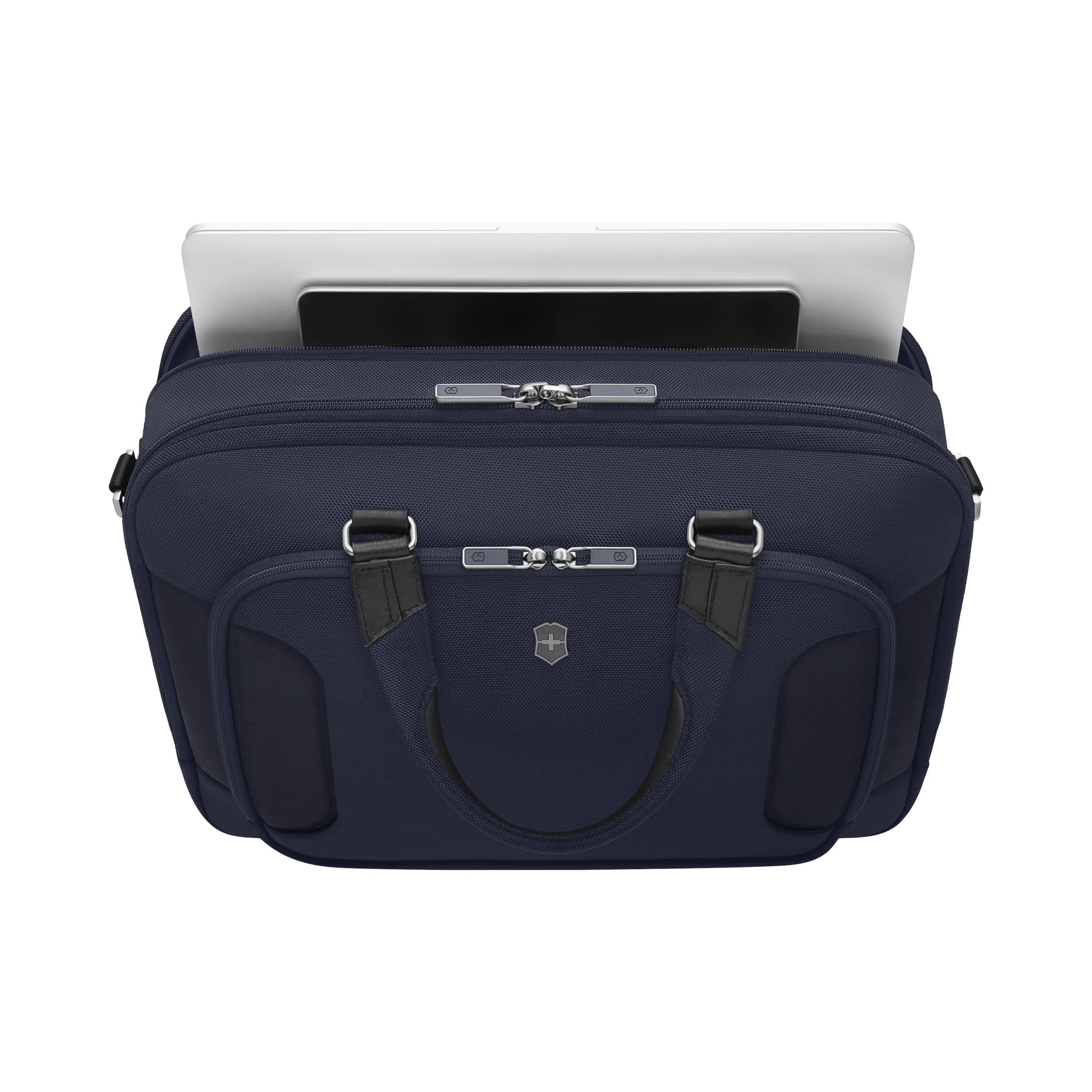 Victorinox Werks Traveler 7.0 Deluxe Briefcase in Navy Blue — interior view 2