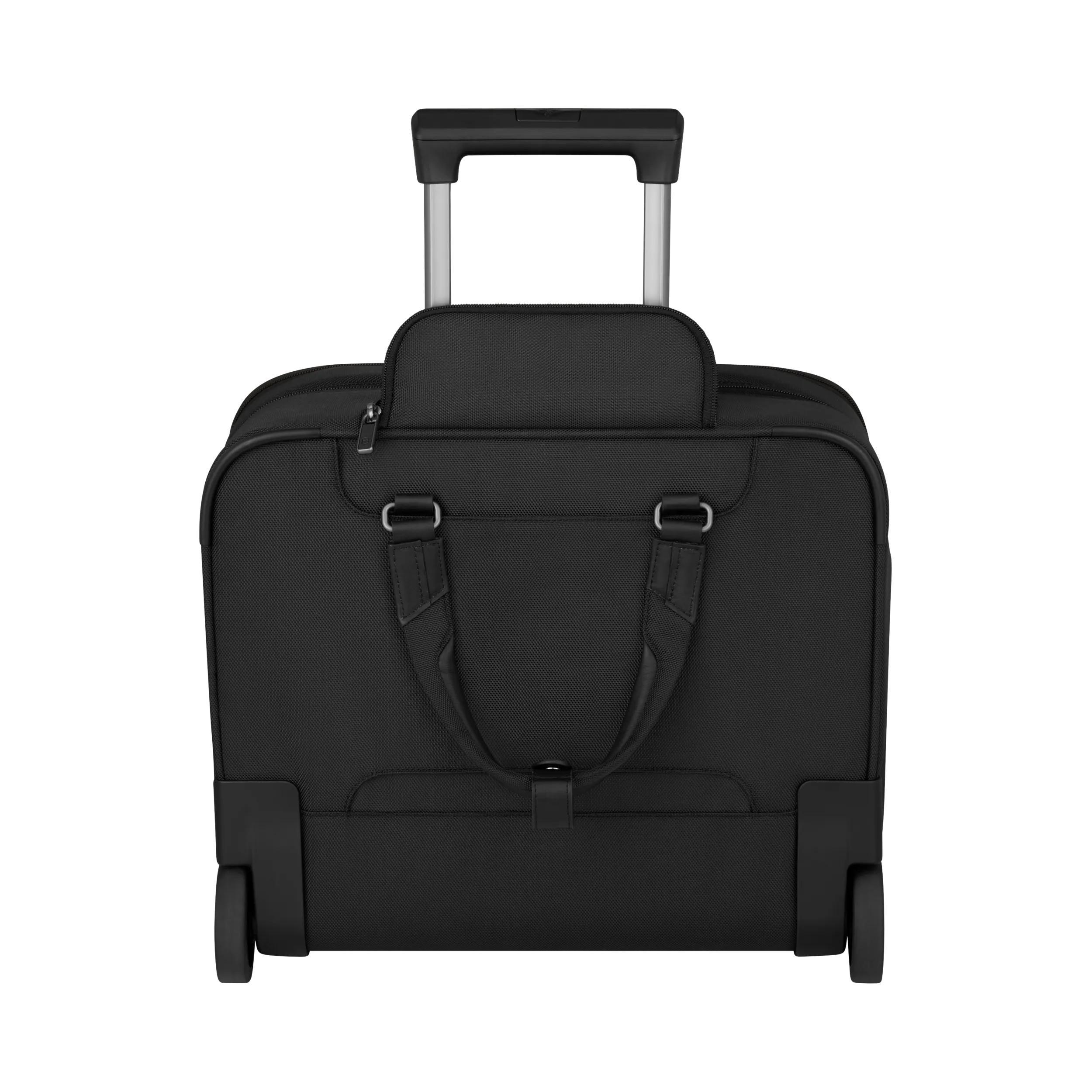 Victorinox Werks Traveler 7.0 Wheeled Briefcase in Black — back view