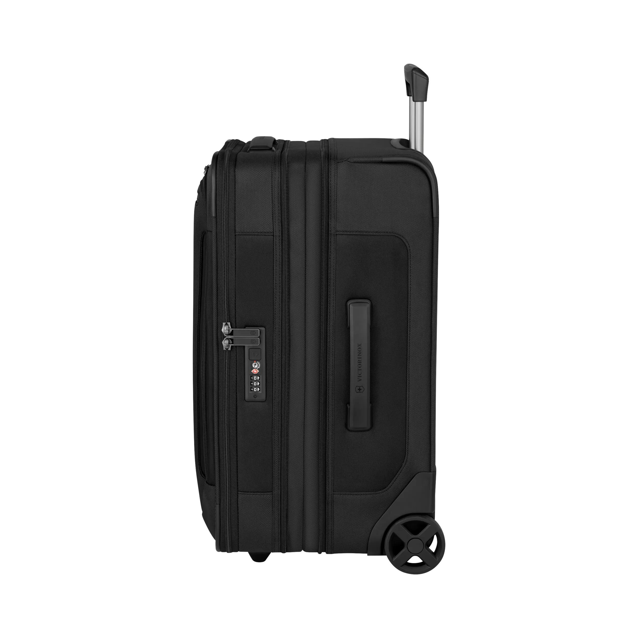 Victorinox Werks Traveler 7.0 2-Wheel Frequent Flyer Carry-On in Black — angle view 6