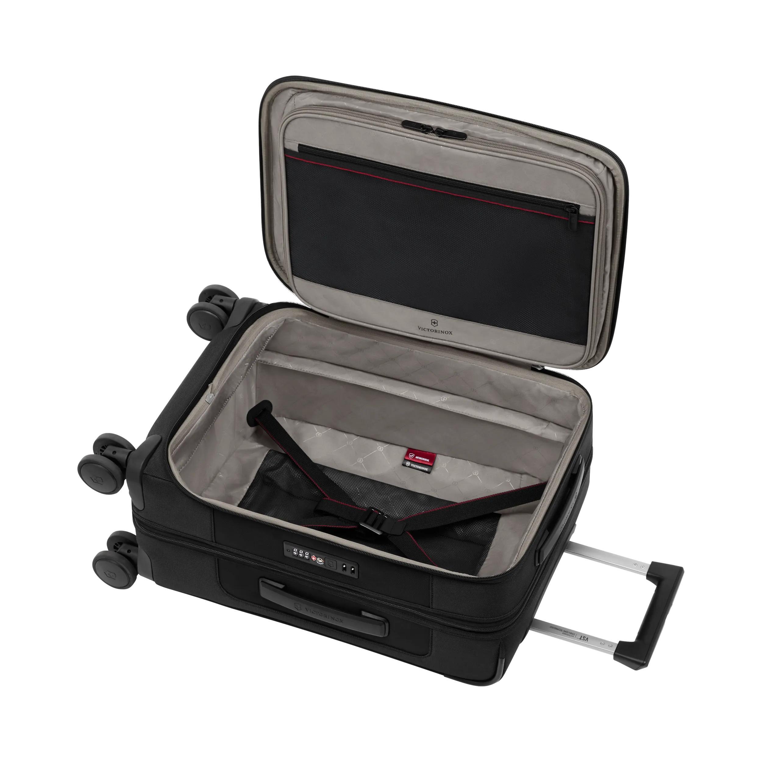Victorinox Werks Traveler 7.0 Frequent Flyer Carry-On in Black — interior view
