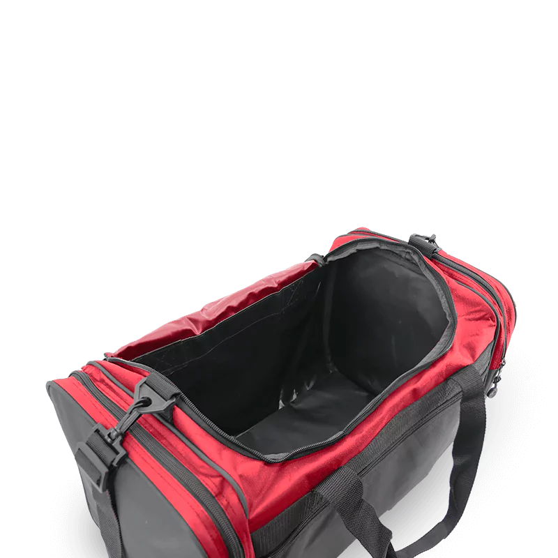 J World Copper Sport Duffel Bags in Red/Black 18" — interior view 2 # color_Red/Black