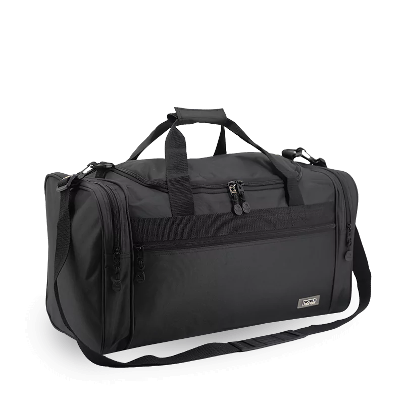 J World Copper Sport Duffel Bags in Black 21" — angle view 2 # color_Black