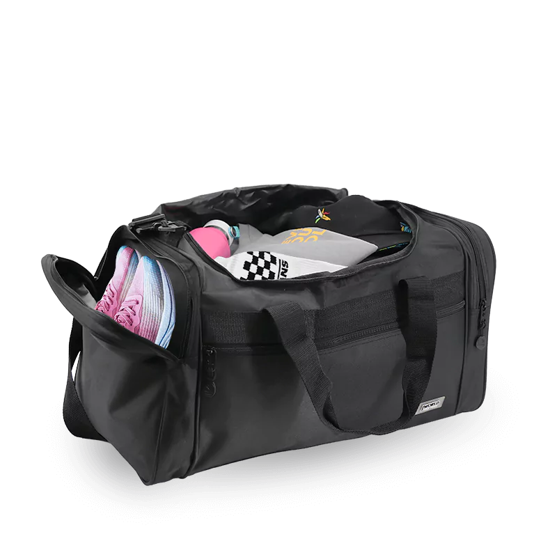 J World Copper Sport Duffel Bags in Black 21" — interior view # color_Black