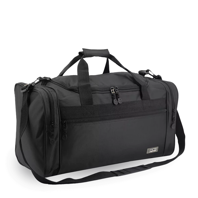 J World Copper Sport Duffel Bags in Black 24" — angle view 2 # color_Black