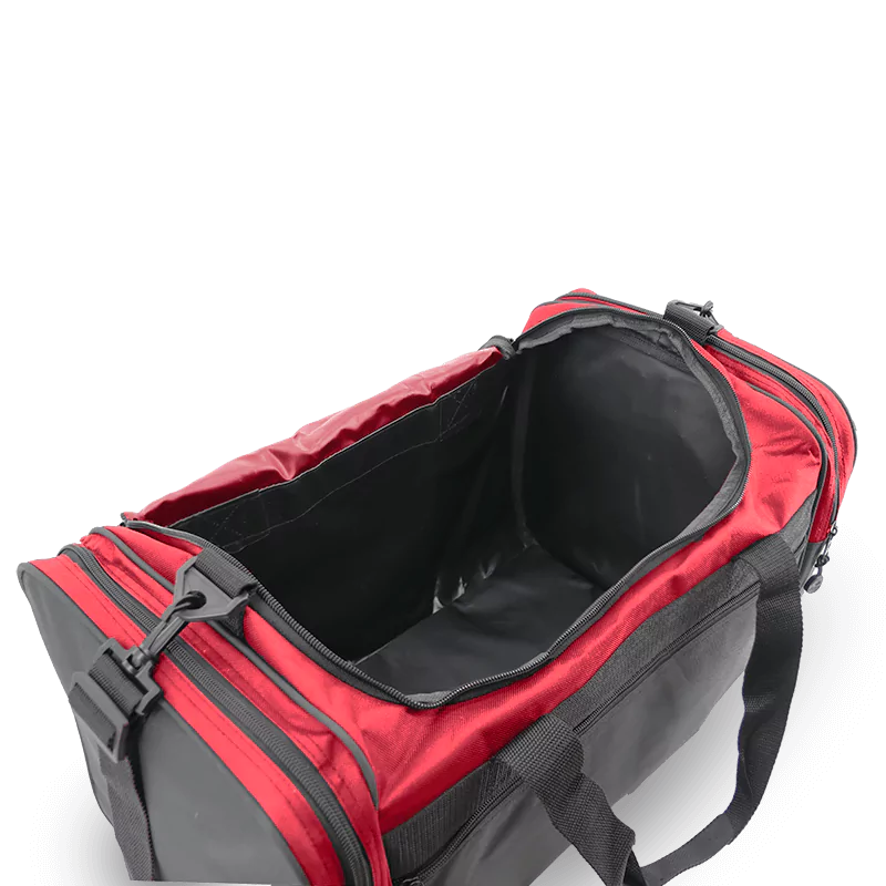 J World Copper Sport Duffel Bags in Red/Black 24" — interior view 2 # color_Red/Black