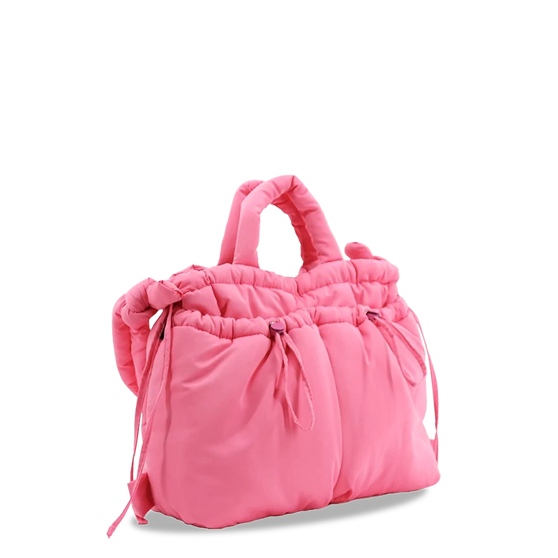 J World Puffy Tote in Pink — angle view 2 # color_Pink