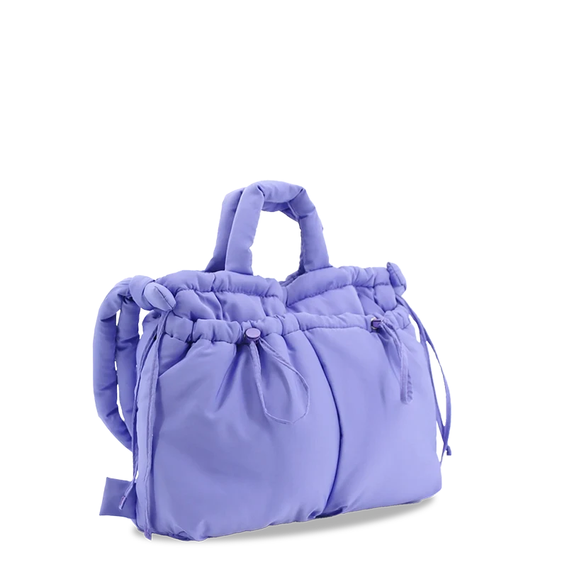 J World Puffy Tote in Purple — angle view 2 # color_Purple
