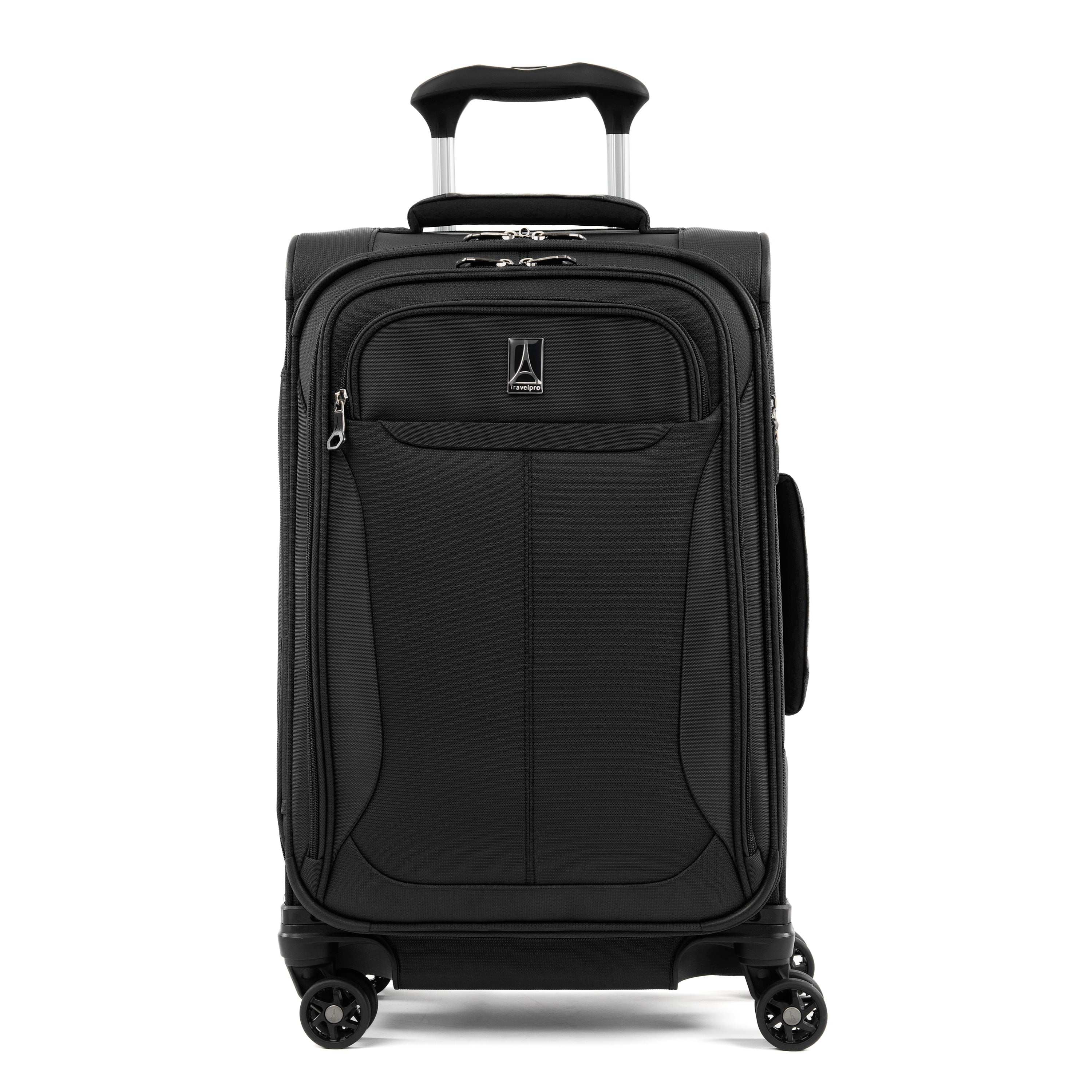 Travelpro Tourlite 21" Expandable Carry-On Spinner in Black — front view