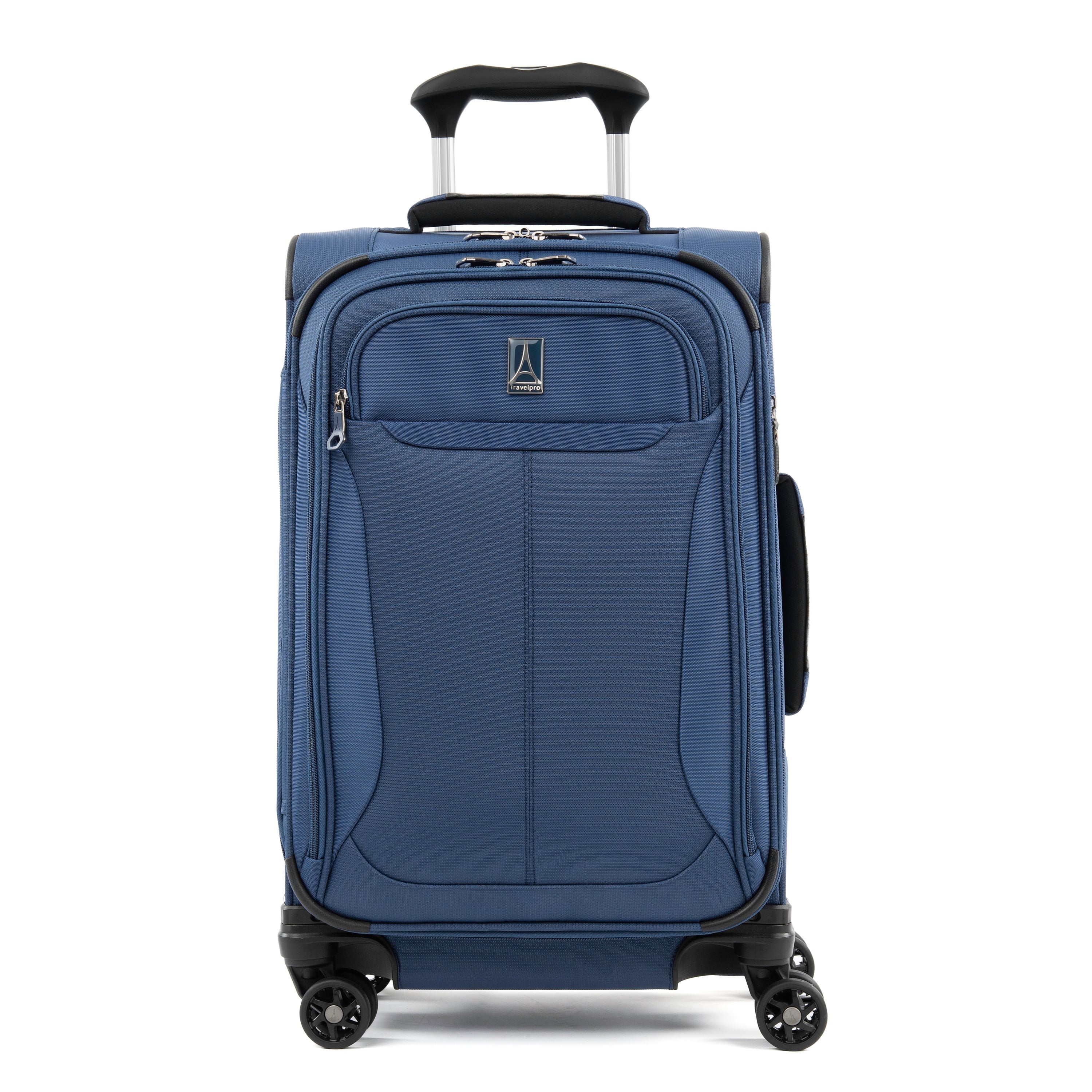 Travelpro Tourlite 21" Expandable Carry-On Spinner in Midnight Blue — front view