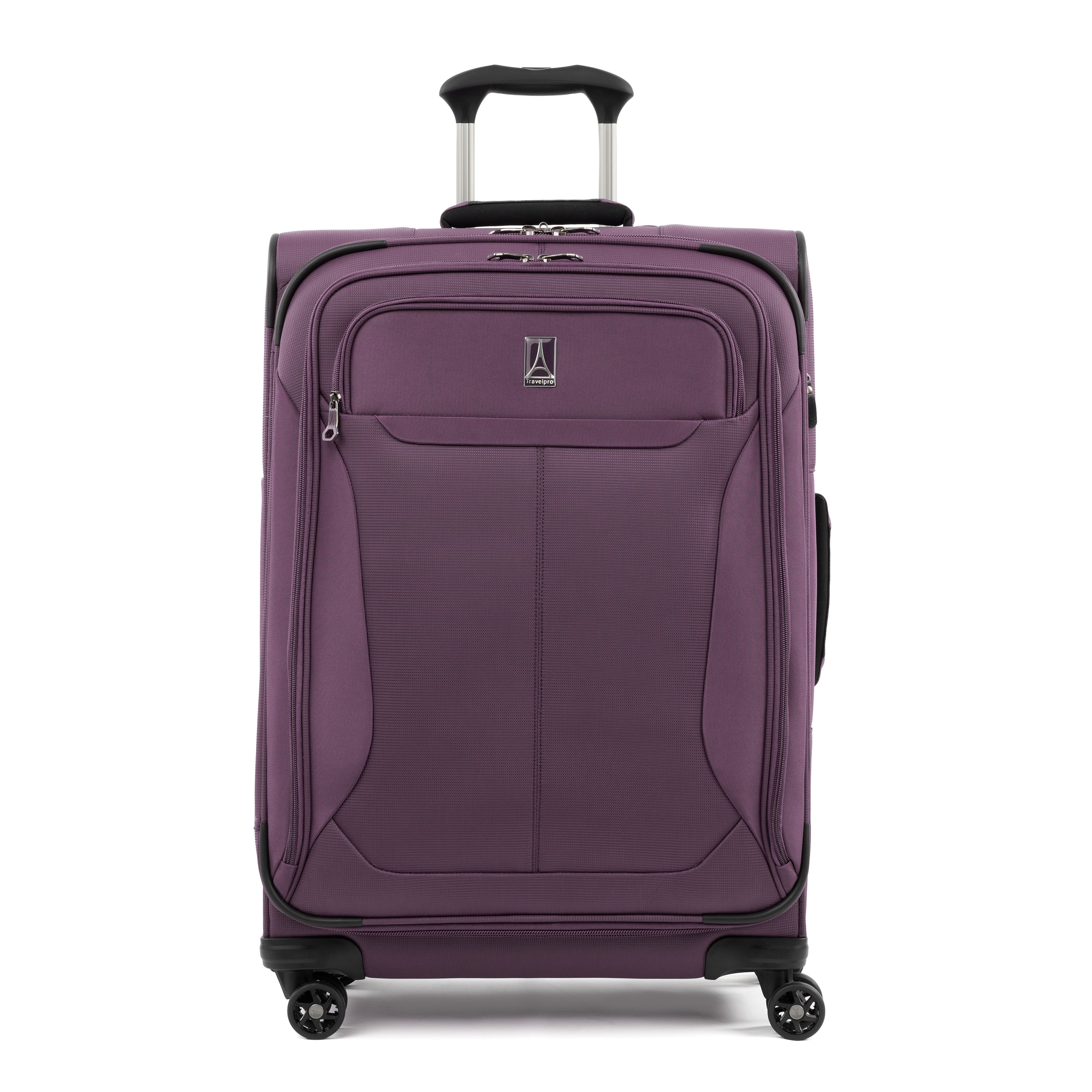 Travelpro Tourlite 25" Expandable Spinner in Deep Purple — front view