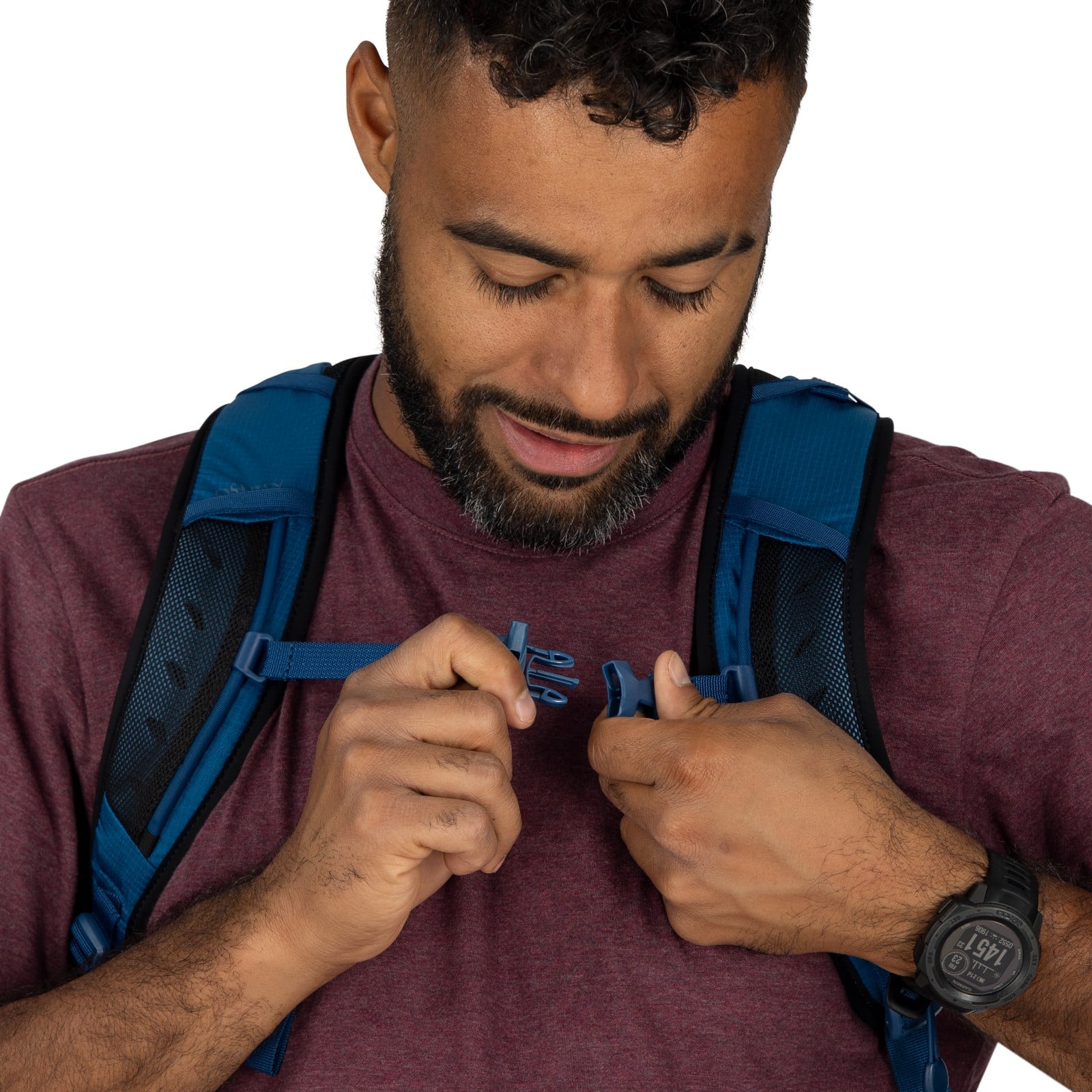 Osprey Talon 11 Hiking Backpack 11L in Scoria Blue/Night Shift — detail view 6