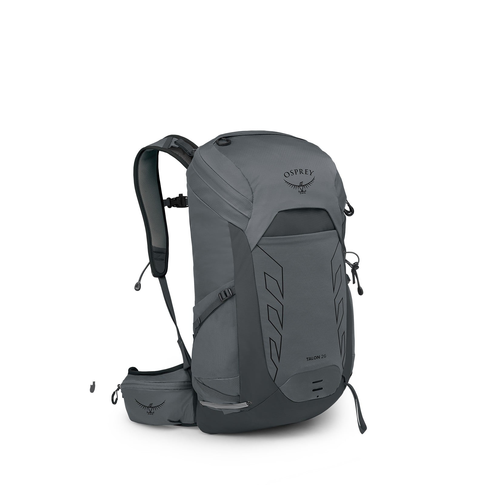 Osprey Talon 26 Hiking Backpack 26L in Phantom Grey/Dark Charcoal — angle view 2