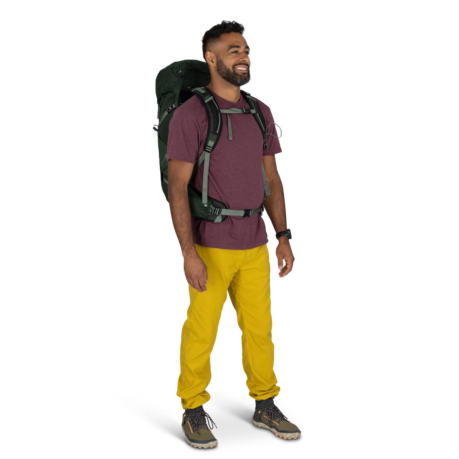 Osprey Talon 33 Hiking Backpack 33L in Green Canopy/Pine Leaf — lifestyle