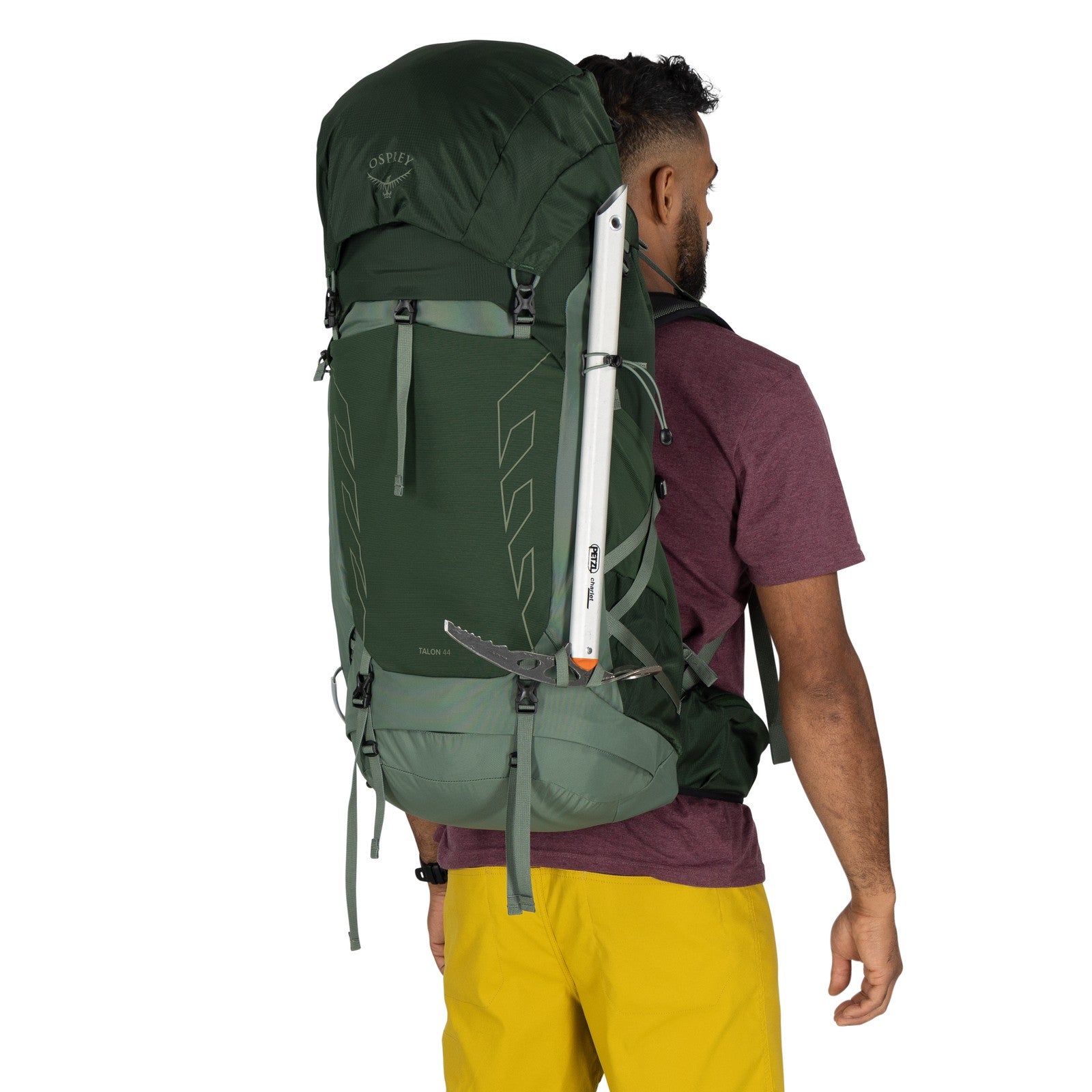 Osprey Talon 44 Hiking Backpack 44L in Green Canopy/Pine Leaf — detail view 3