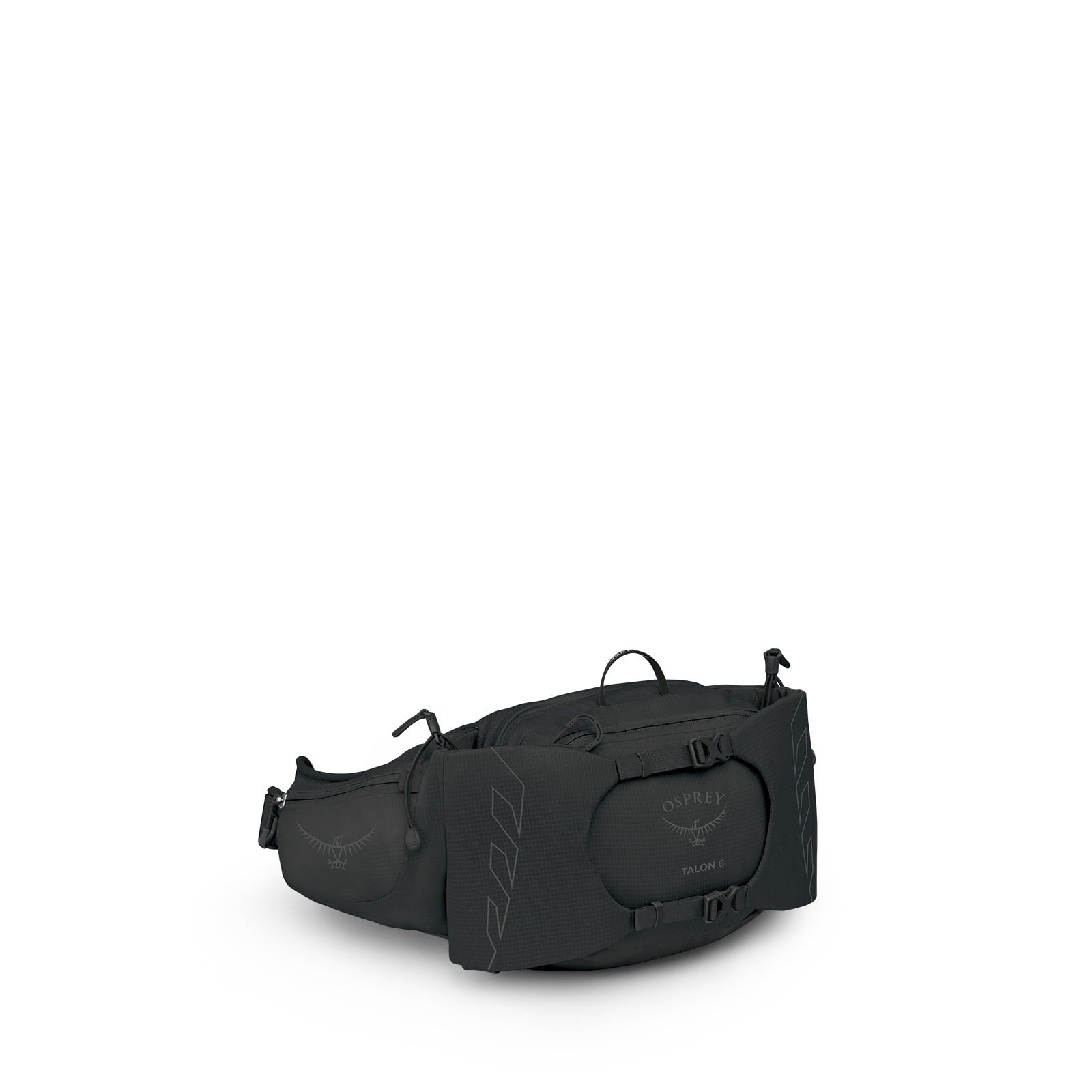 Osprey Talon 6 Lumbar Pack 6L in Black/Coal Grey — angle view 2