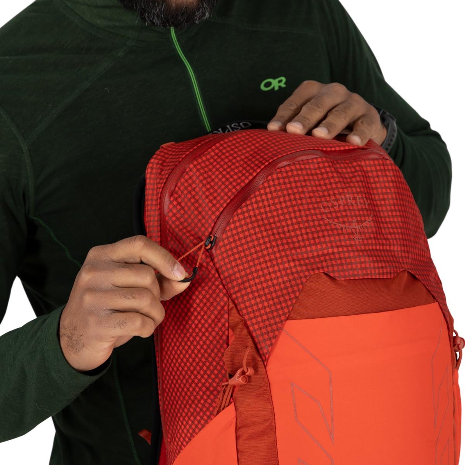 Osprey Talon Pro 20 Hiking Backpack 20L in Mars Orange — detail view