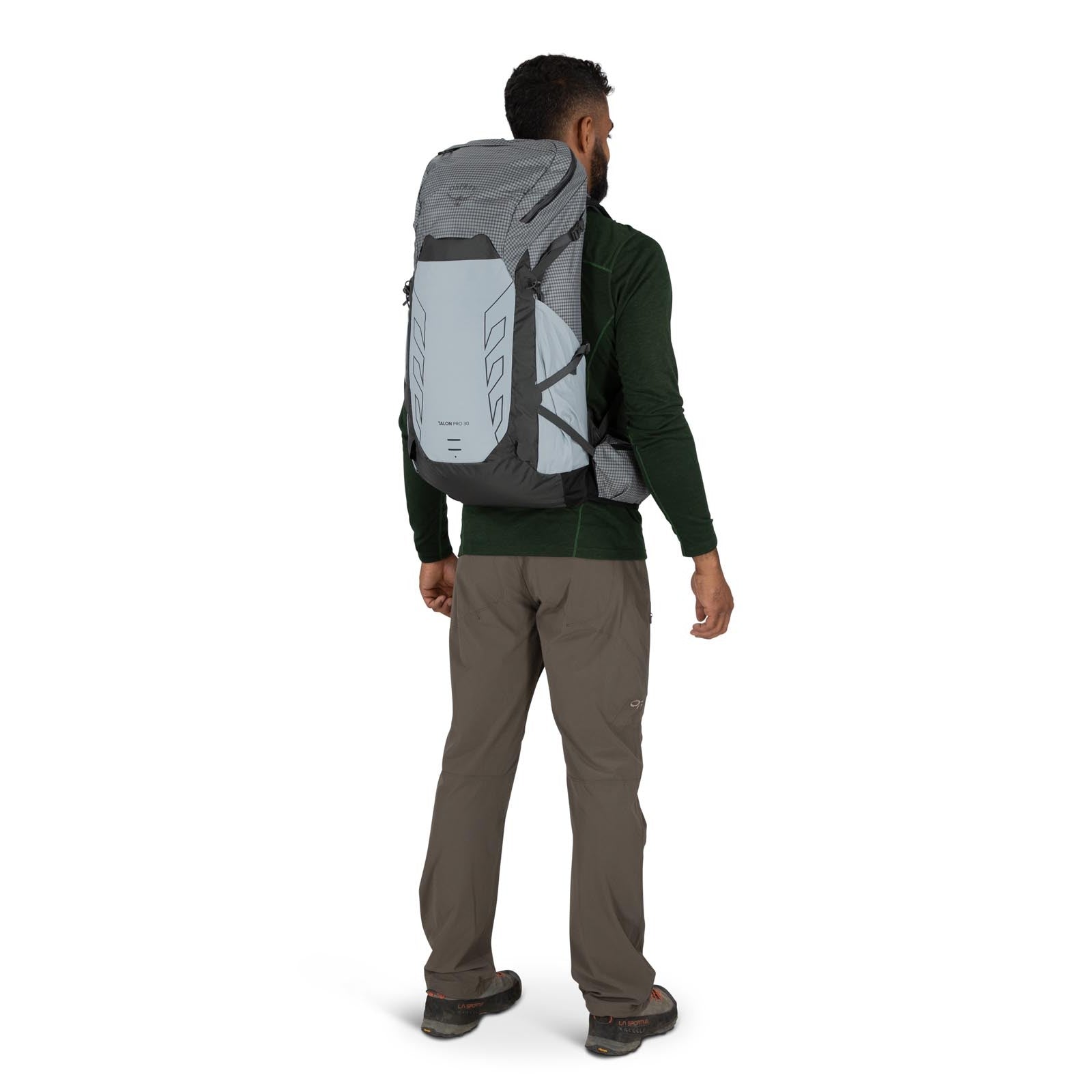 Osprey Talon Pro 30 Hiking Backpack 30L in Silver Lining — lifestyle 2
