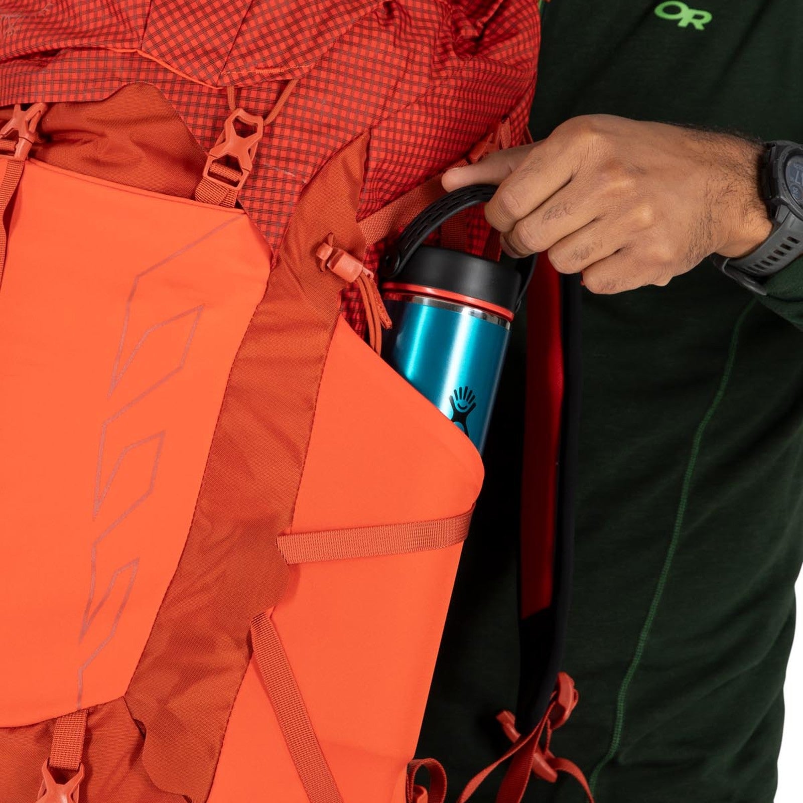 Osprey Talon Pro 40 Hiking Backpack 40L in Mars Orange — detail view 4