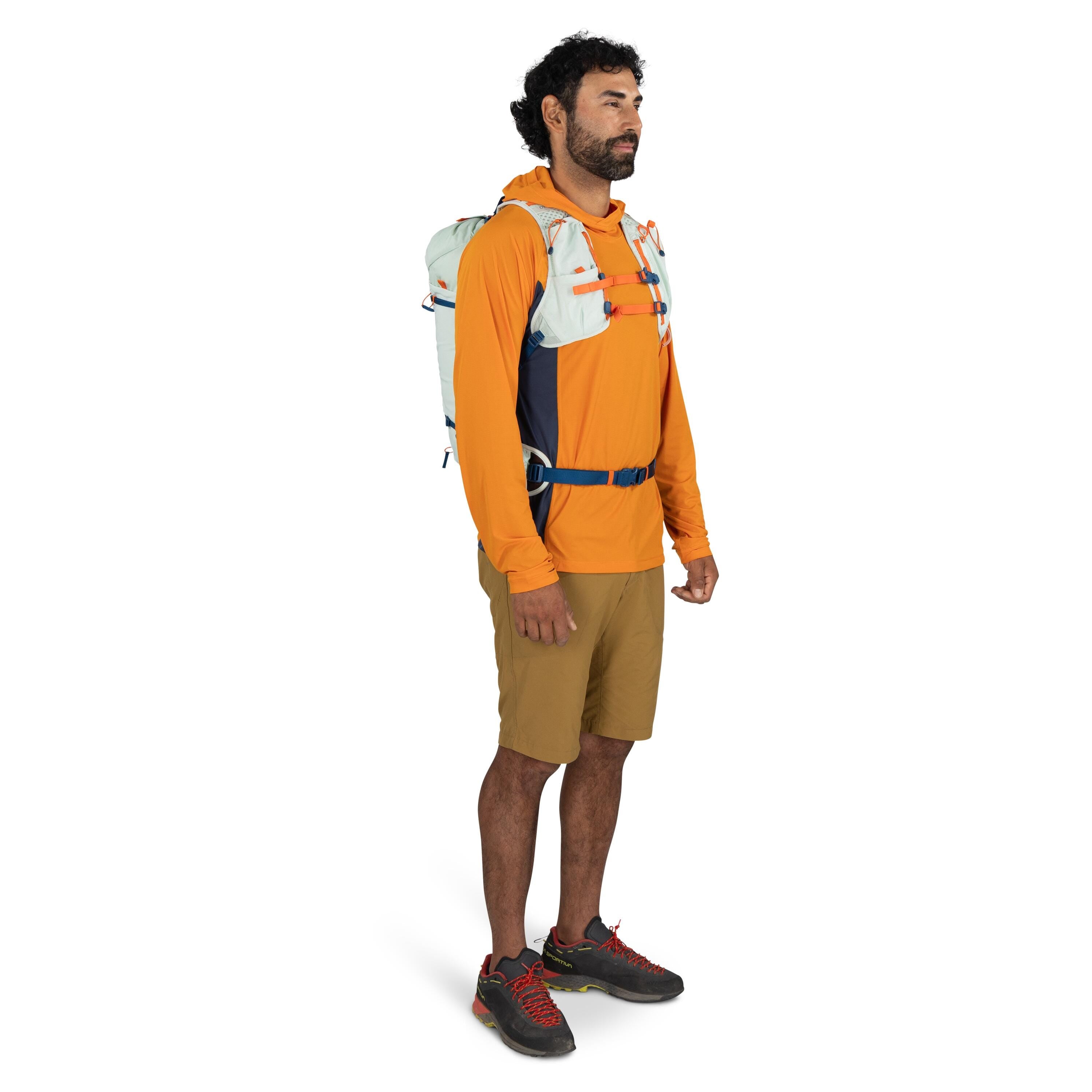Osprey Talon Velocity 20 Hiking Backpack 20L in Frosty Mint — lifestyle