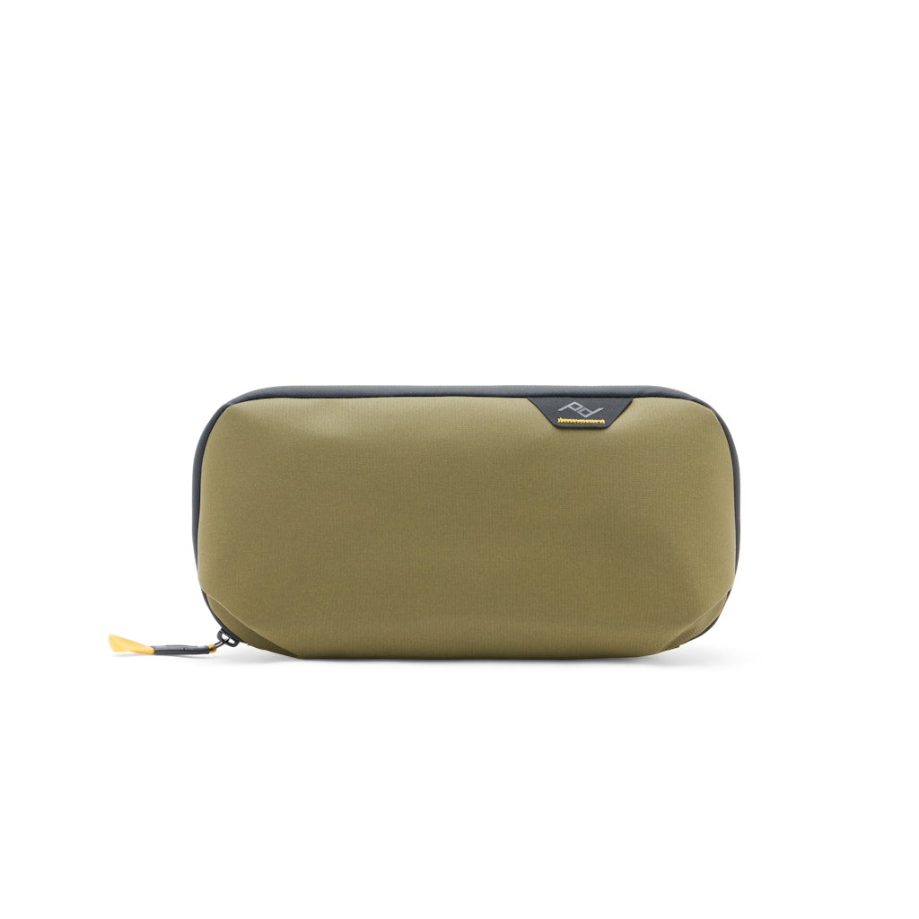 Peak Design Small Tech Pouch in Kelp — front view # color_Kelp