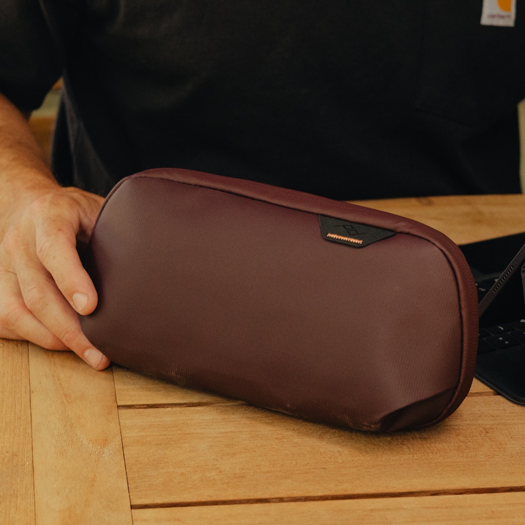Peak Design Small Tech Pouch in Eclipse — lifestyle 2 # color_Eclipse