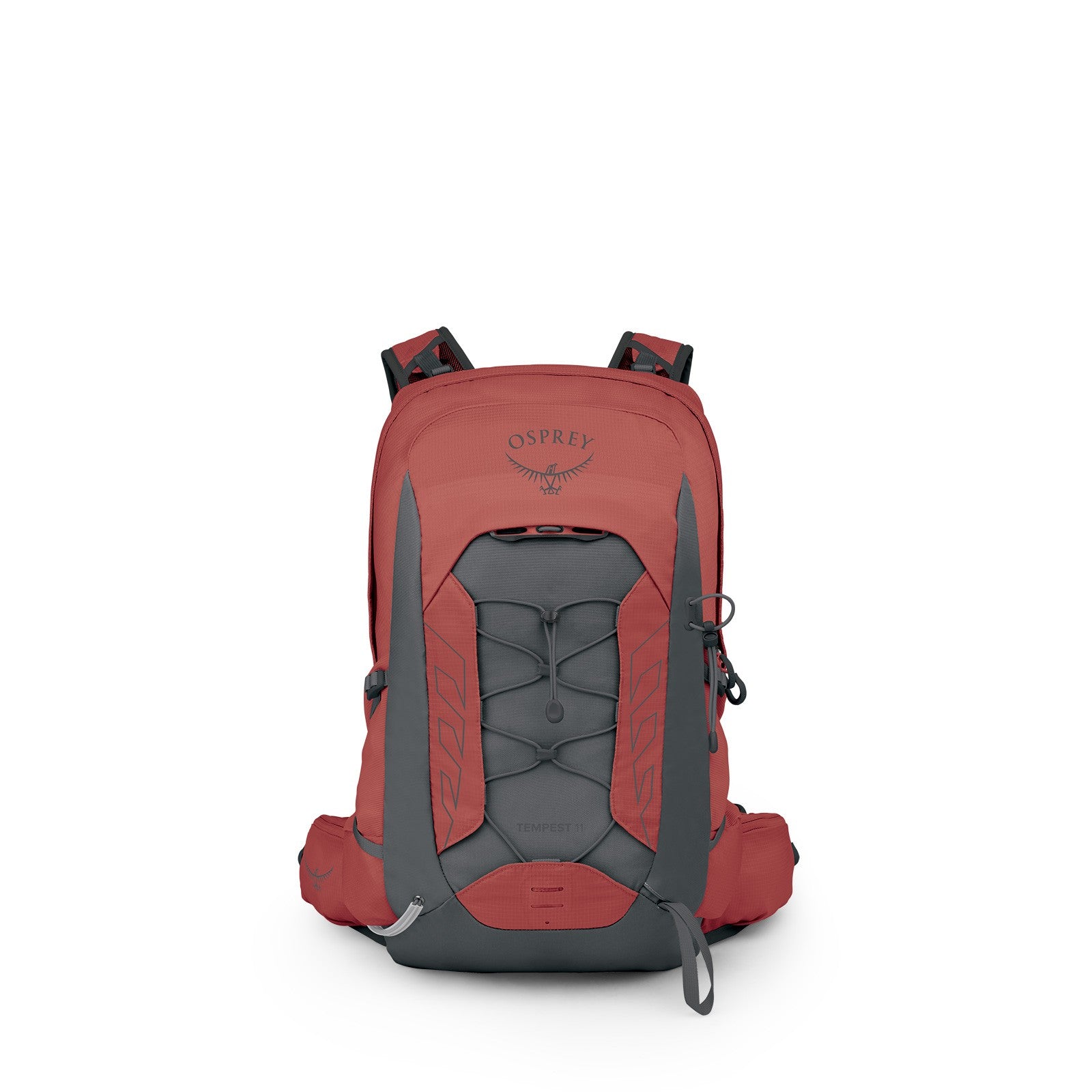 Osprey Tempest 11 Hiking Backpack 11L in Red Pampas/Coal Grey — front view