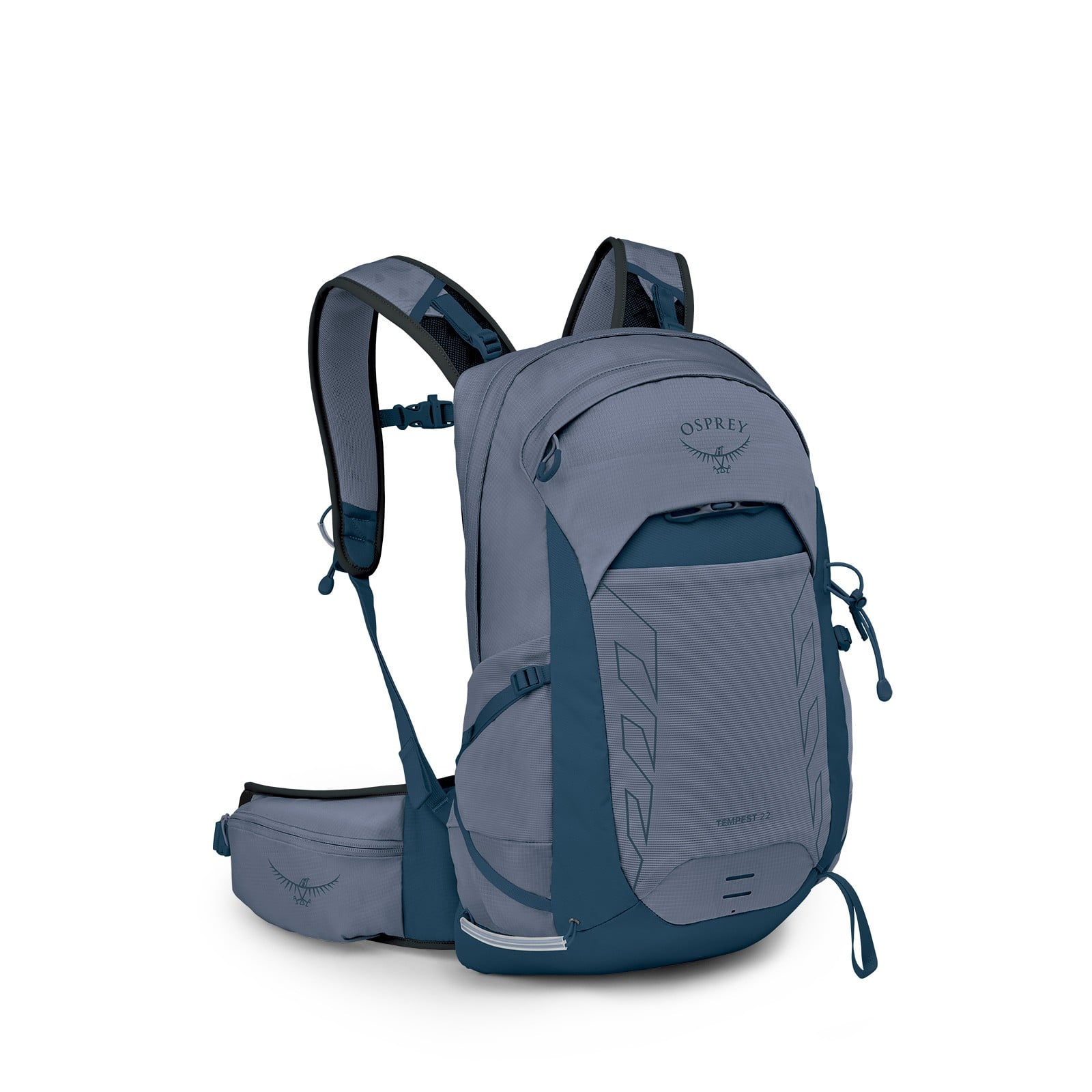 Osprey Tempest 22 Extended Fit Hiking Backpack 22L in Anchor Blue/Atlas — angle view 2