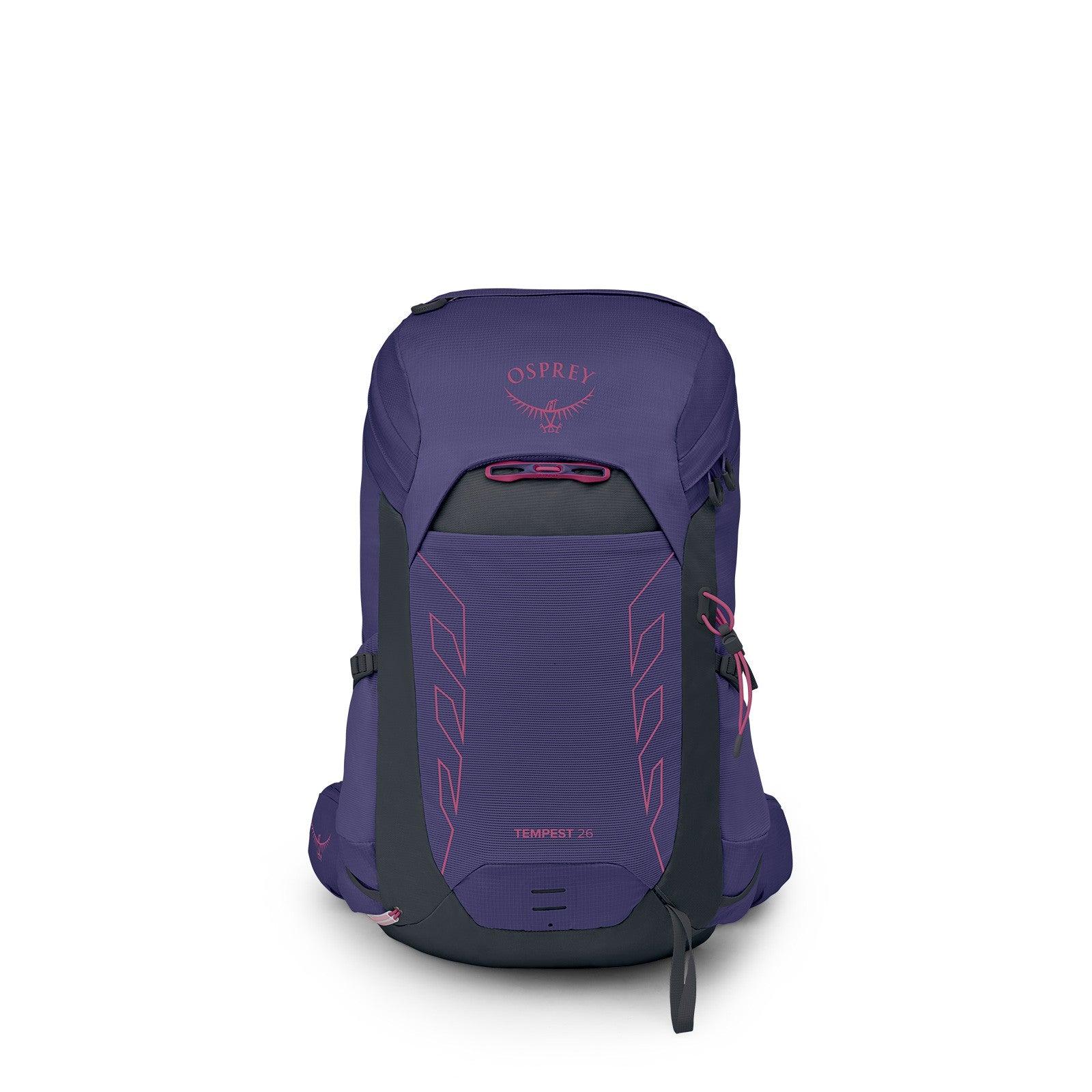Osprey Tempest 26 Hiking Backpack 26L in Deep Fig/Hotspot Pink — front view