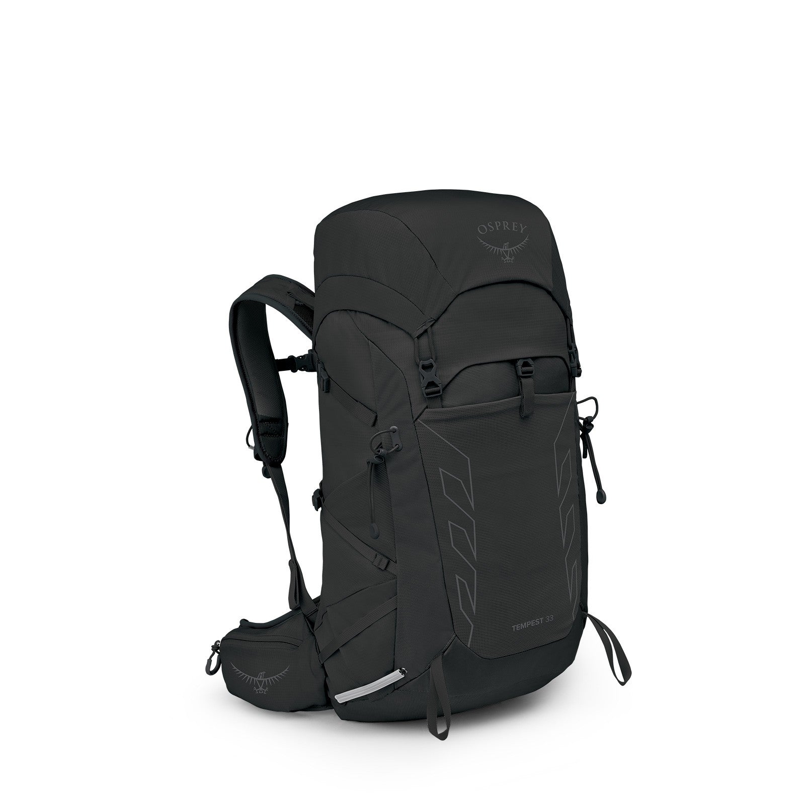 Osprey Tempest 33 Hiking Backpack 33L in Black/Coal Grey — angle view 2