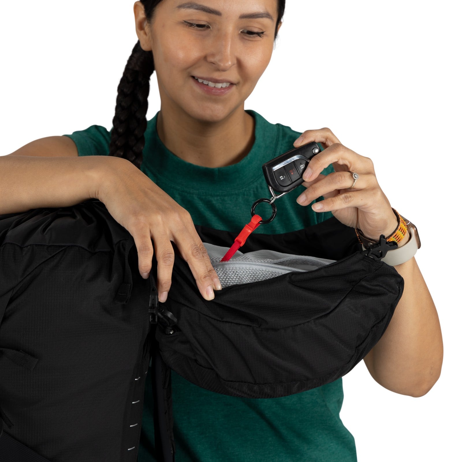 Osprey Tempest 44 Women's Hiking Backpack 44L in Black/Coal Grey — detail view 4