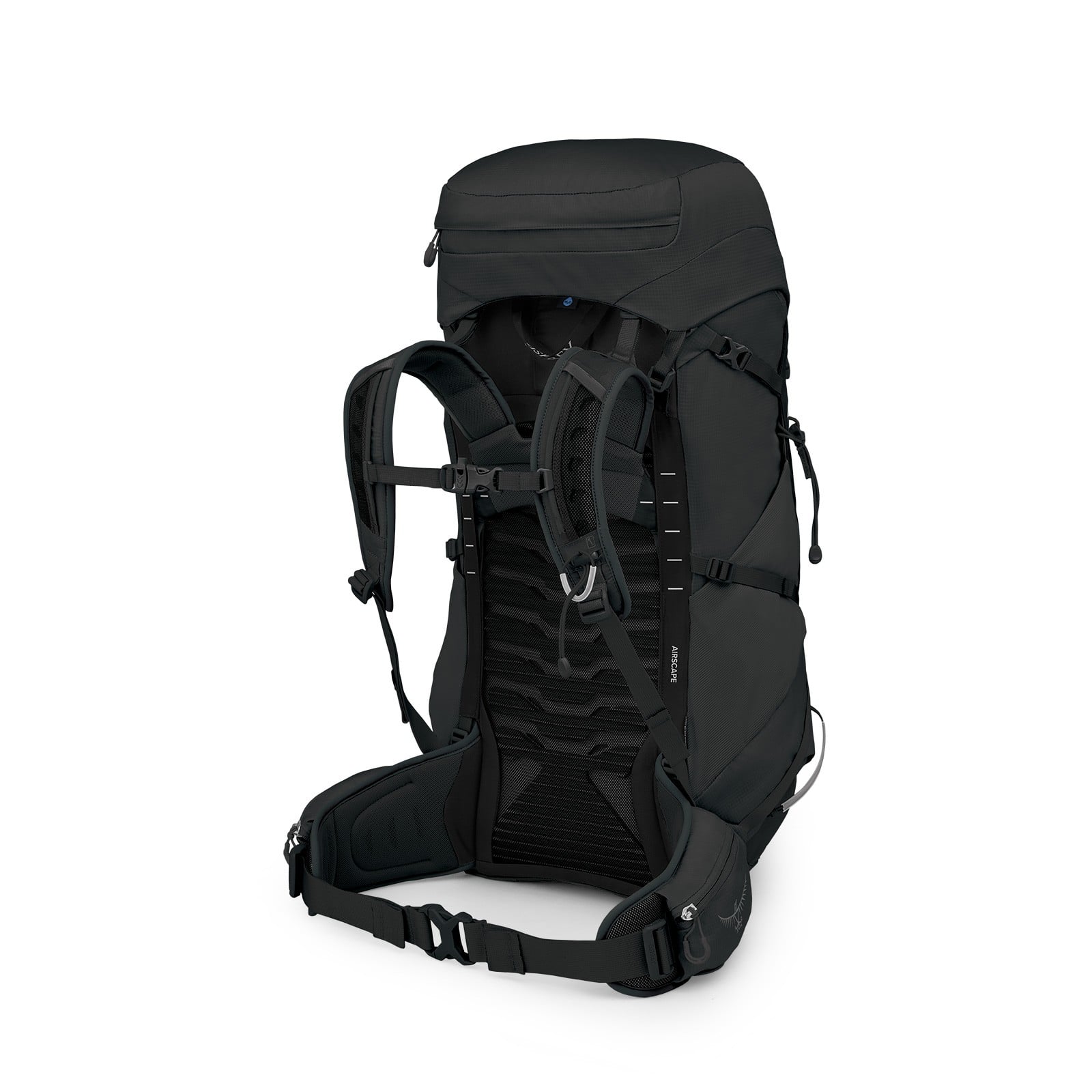 Osprey Tempest 44 Women's Hiking Backpack 44L in Black/Coal Grey — angle view 3