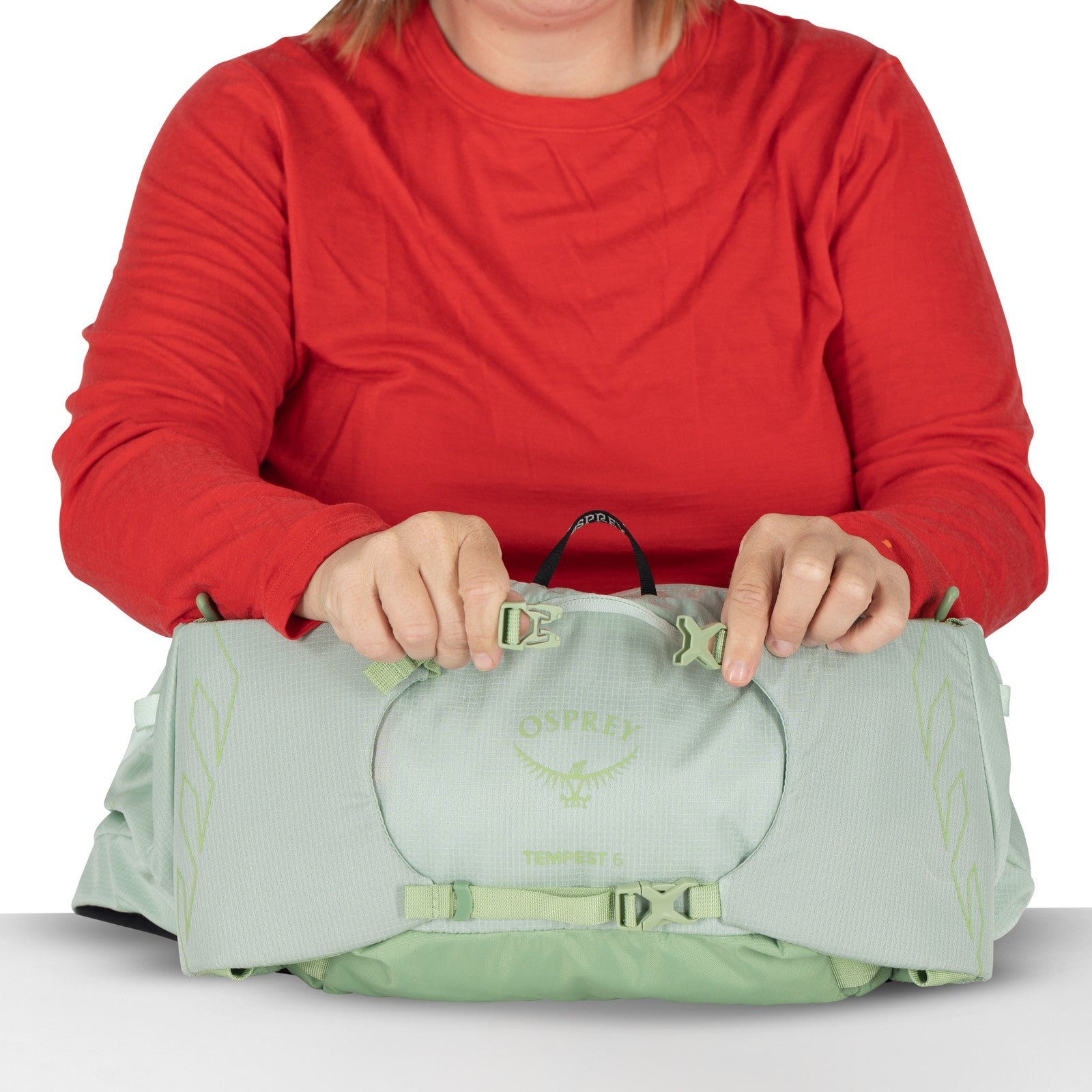 Osprey Tempest 6 Extended Fit Waist Pack in Frosty Mint Green/Botanica — detail view 2