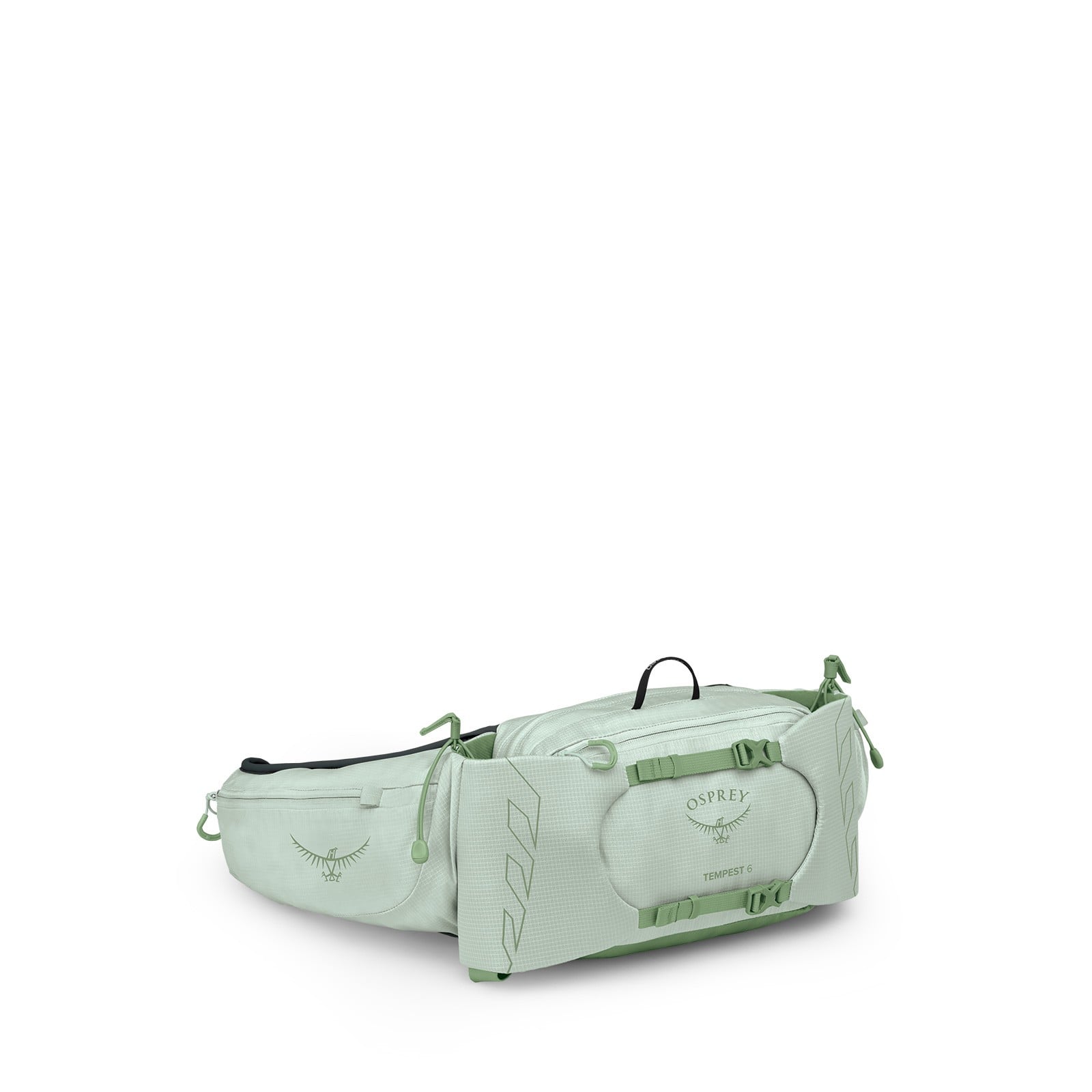 Osprey Tempest 6 Extended Fit Waist Pack in Frosty Mint Green/Botanica — angle view 2