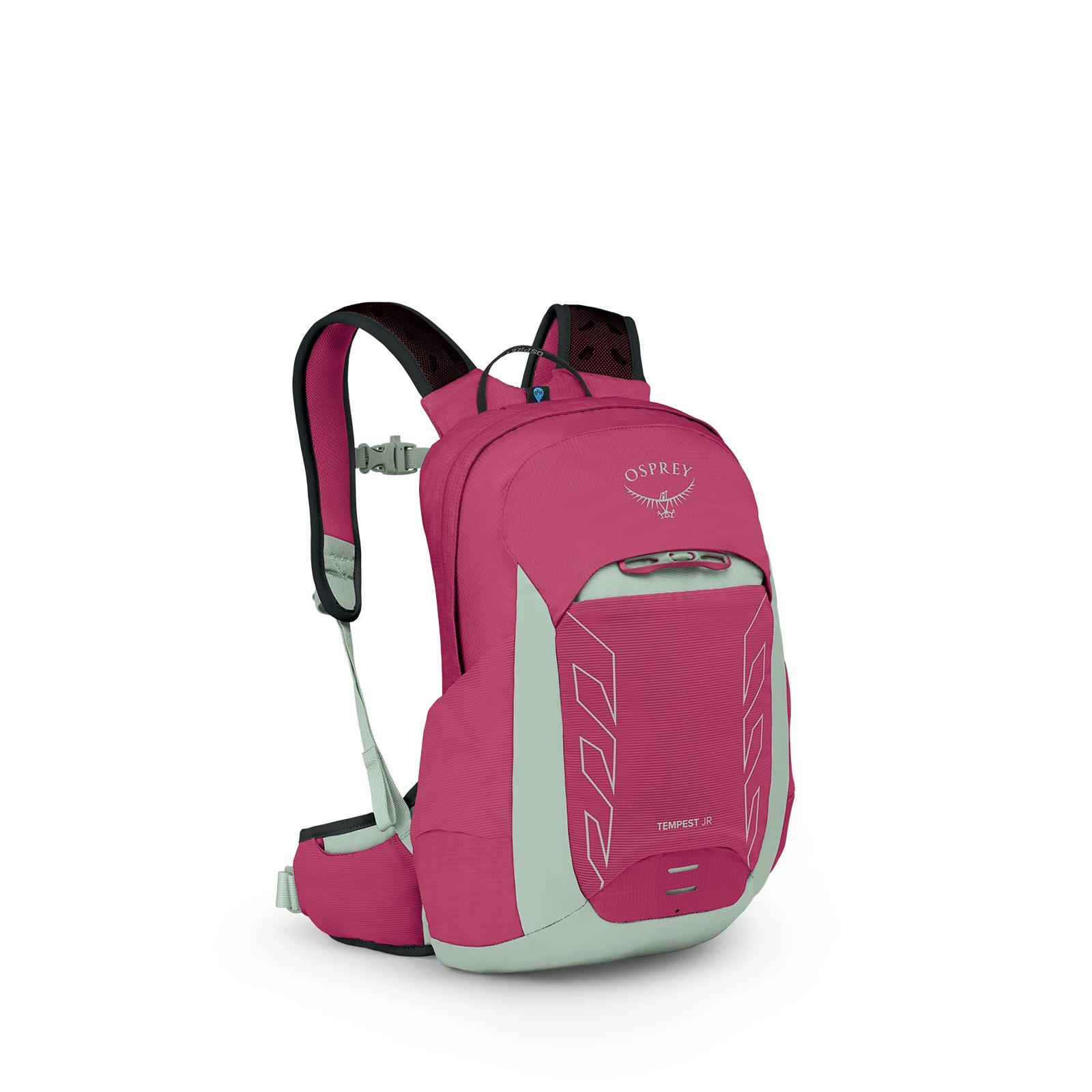 Osprey Tempest Jr Kids' Hiking Backpack 11L in Hotspot Pink — angle view 2