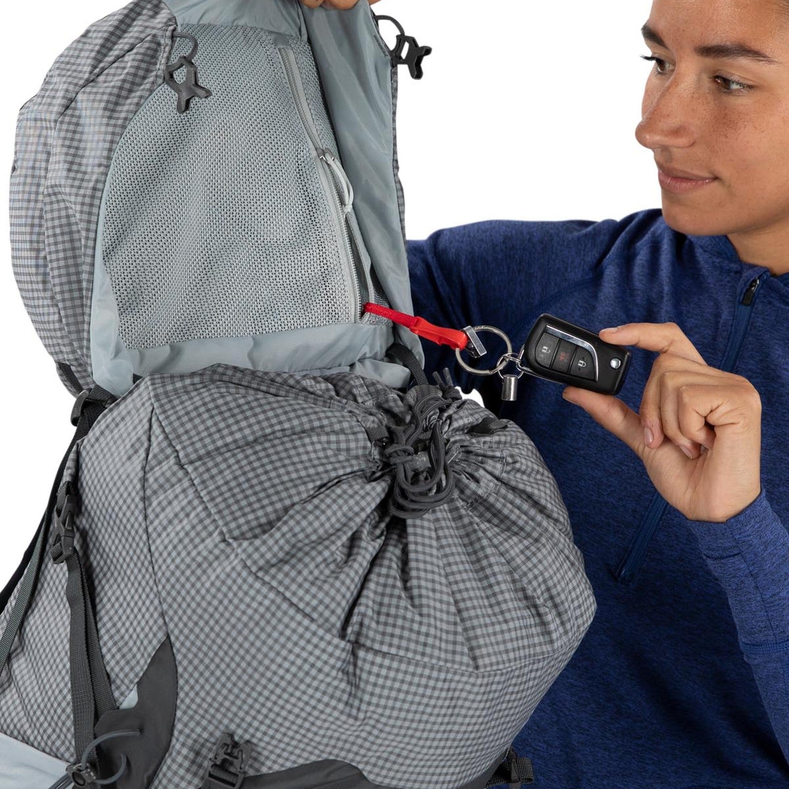 Osprey Tempest Pro 40 Women's Hiking Backpack 40L in Silver Lining — detail view 4