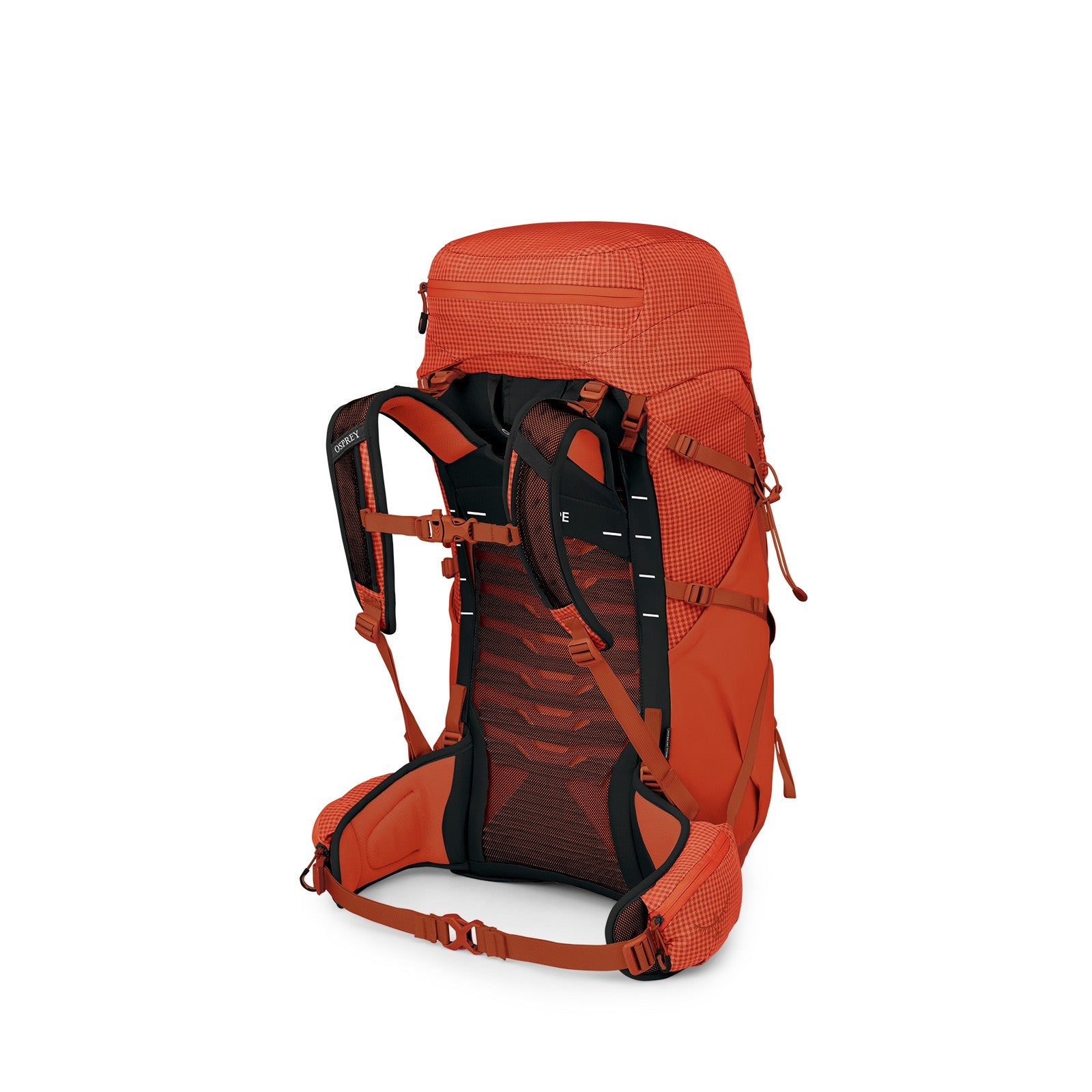 Osprey Tempest Pro 40 Women's Hiking Backpack 40L in Mars Orange — angle view 3
