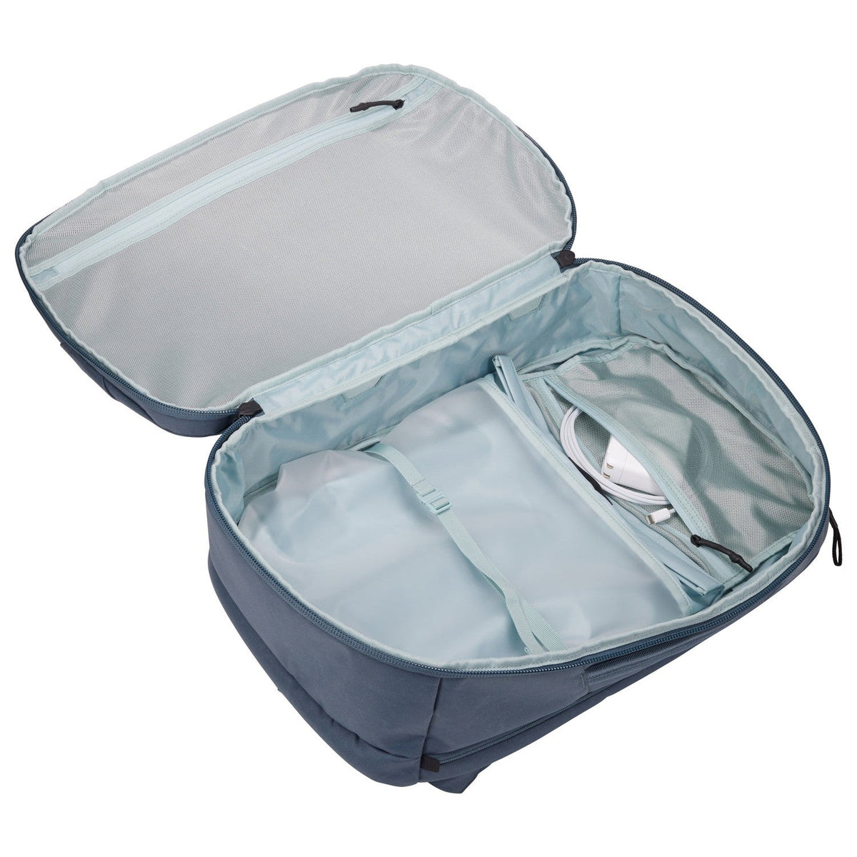 Thule Aion Travel Backpack 40L in Dark Slate — interior view