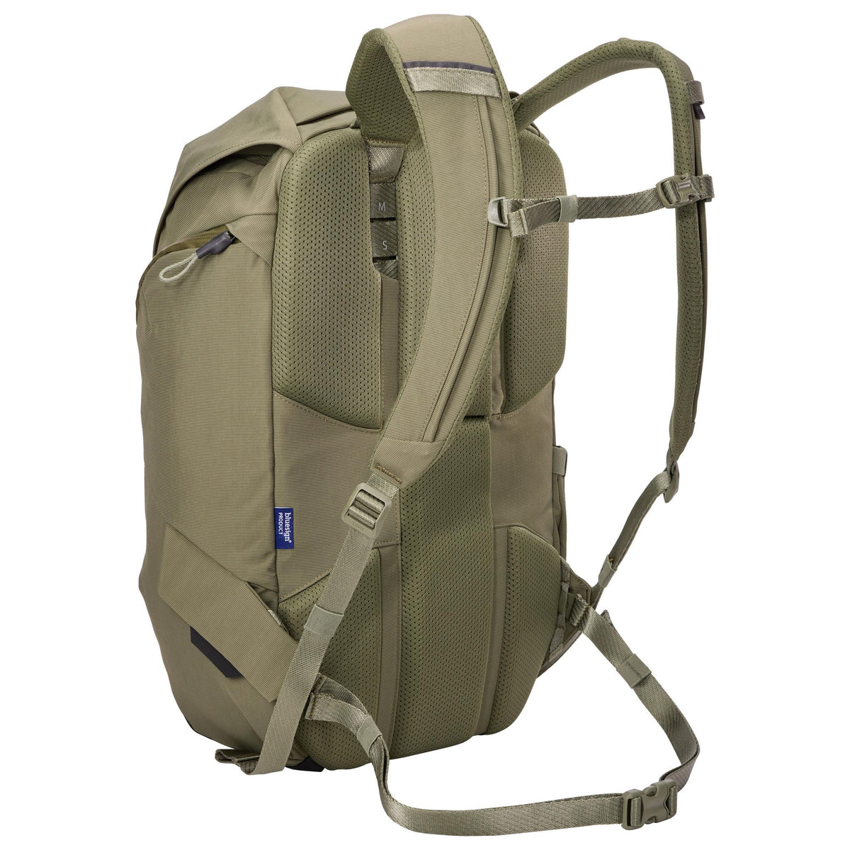 Thule Paramount Bike Commute Backpack 28L in Soft Green — back view