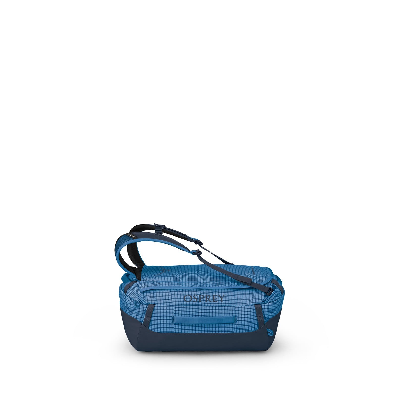 Osprey Transporter Duffel 30L in Blue Flame / Nocturnal Blue — front view