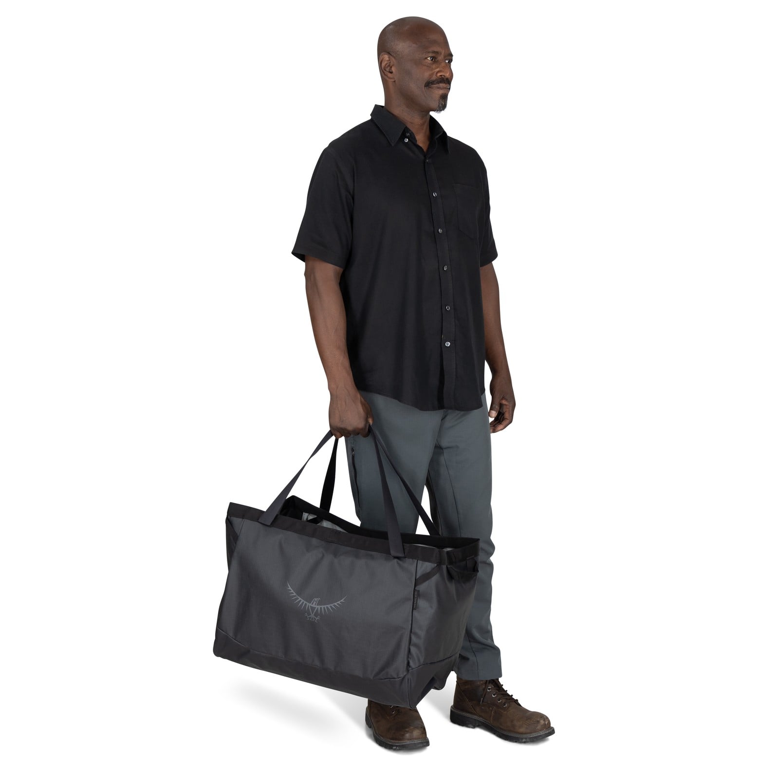 Osprey Transporter Gear Tote 60L in Raven Black Black — lifestyle 2