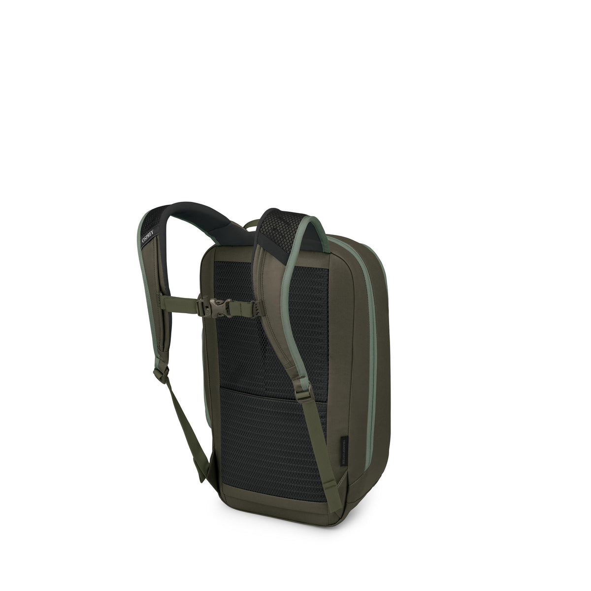 Osprey Transporter Panel Loader Backpack 20L in Pine Leaf Green — back view