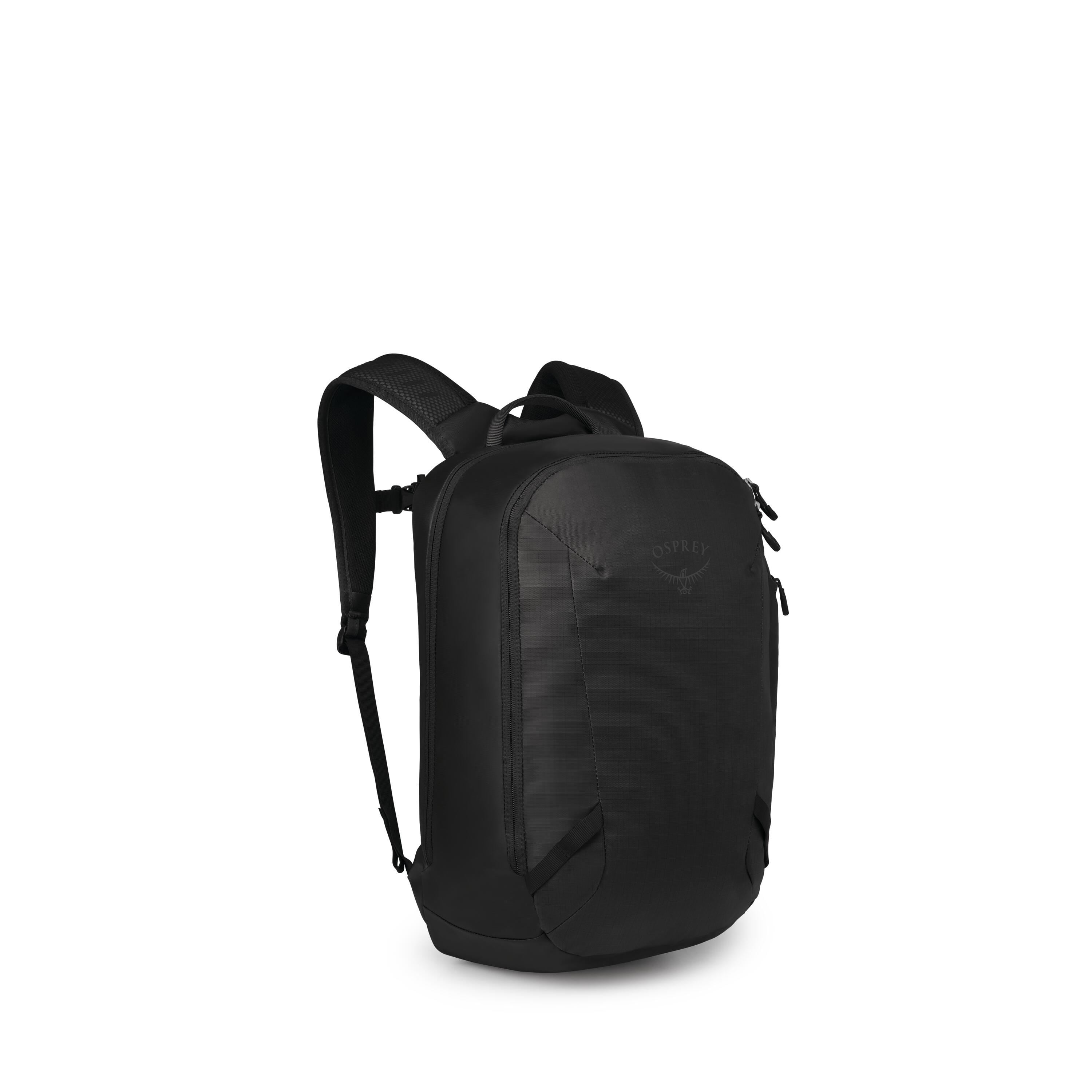 Osprey Transporter Panel Loader Backpack 20L in Raven Black — front view # color_Raven Black