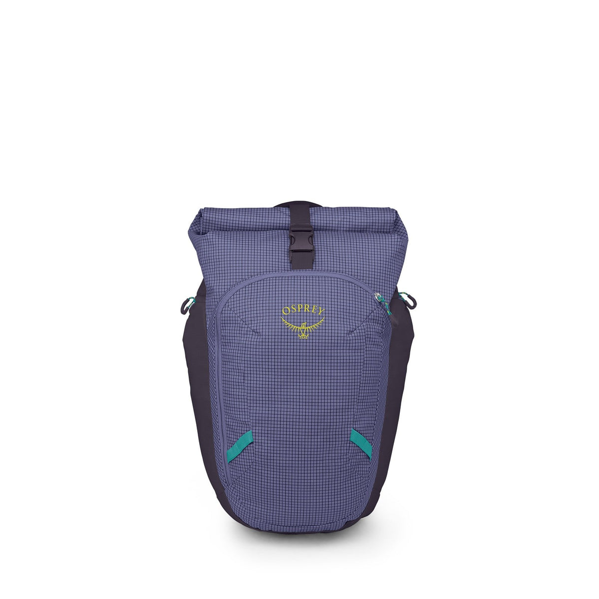 Osprey Transporter Roll Top Pack 25L in Euphoria Purple/Purple Ink — angle view 2