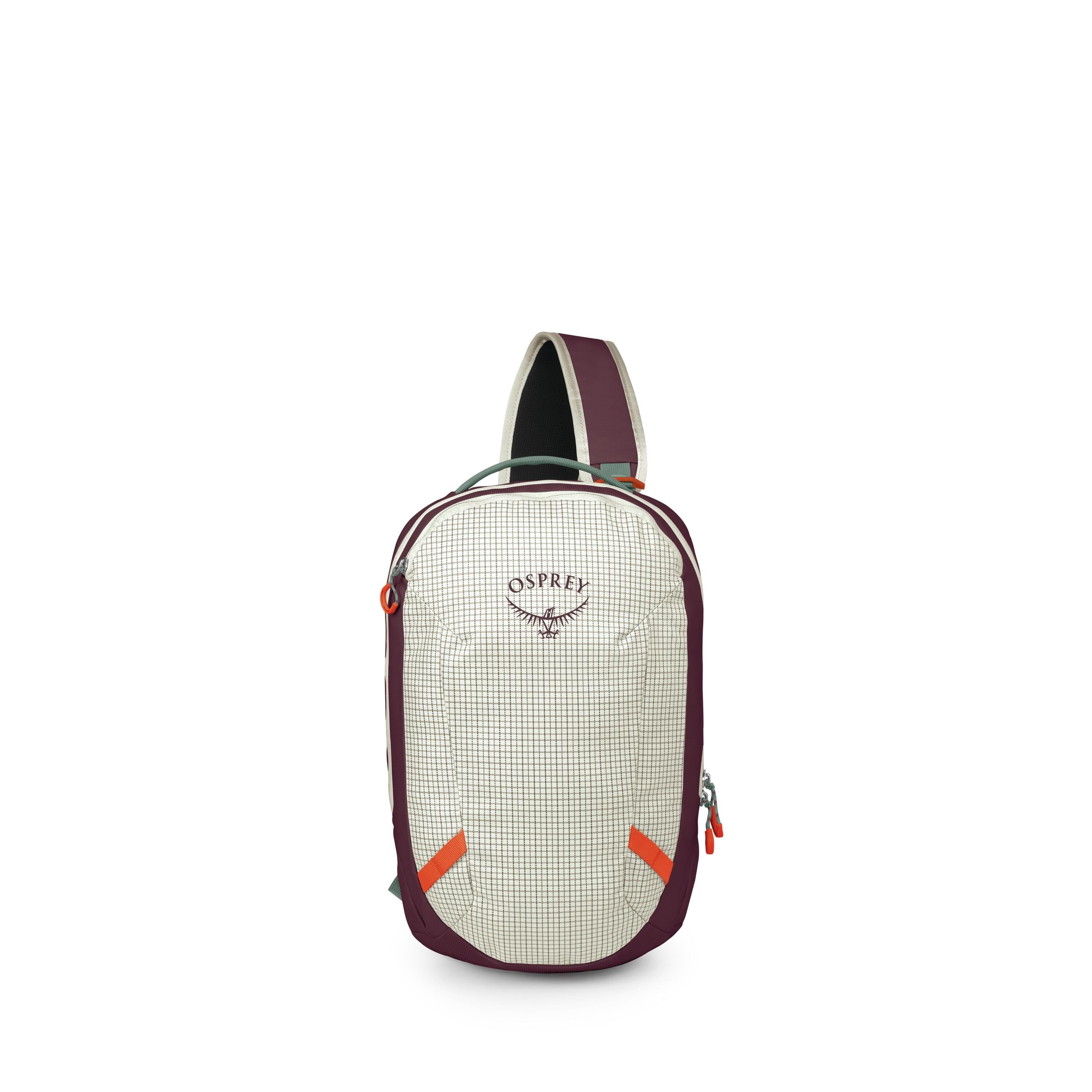 Osprey Transporter Sling 13L in Mystery White-Moody Burgundy — front view
